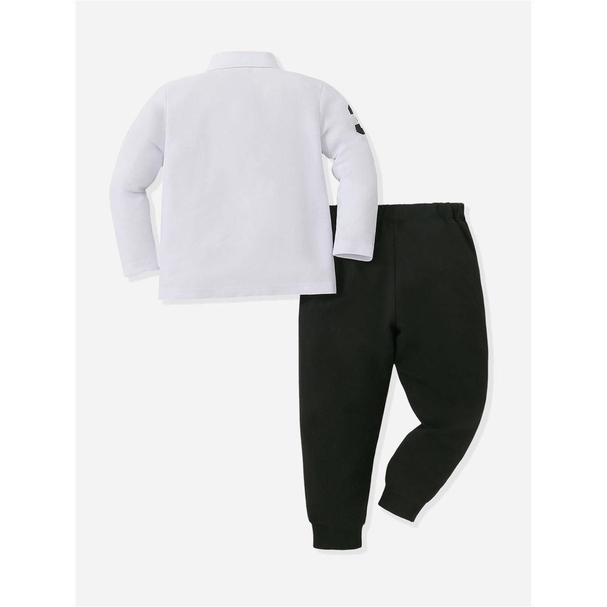 طقم من بنطال جوغر وتيشيرت بولو-boys-clothing-setsandcoords-image-2