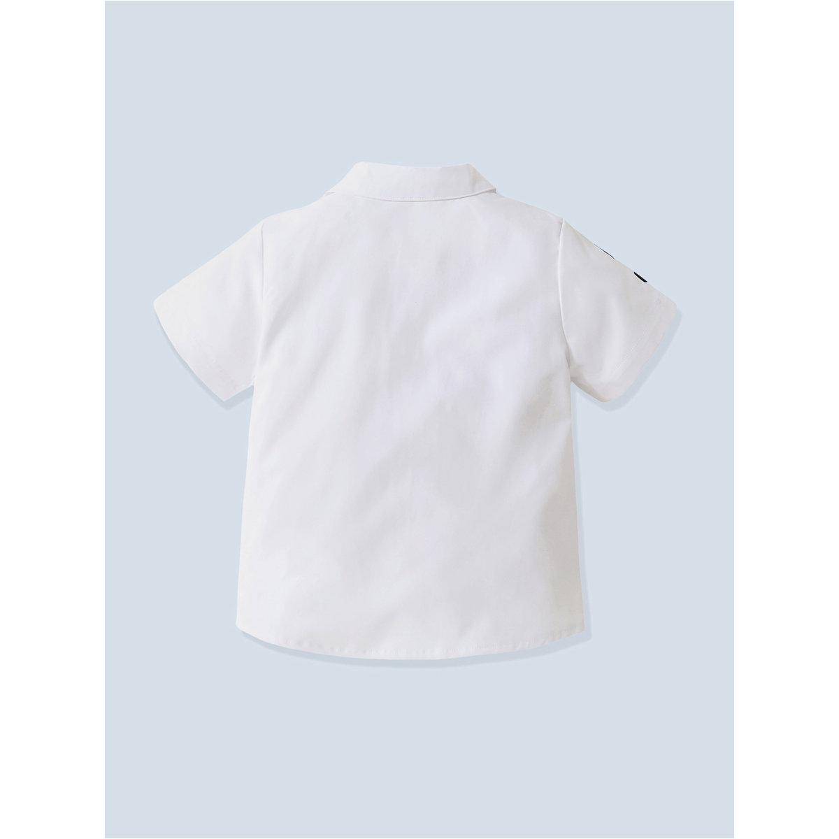 Take Two Boys White Embroidered Dinosaur Shirt-boys-clothing-shirts-image-2