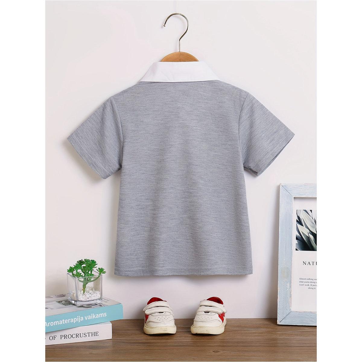 Take Two Boys Grey Collared 2in1 Style Shirt-boys-clothing-shirts-image-2