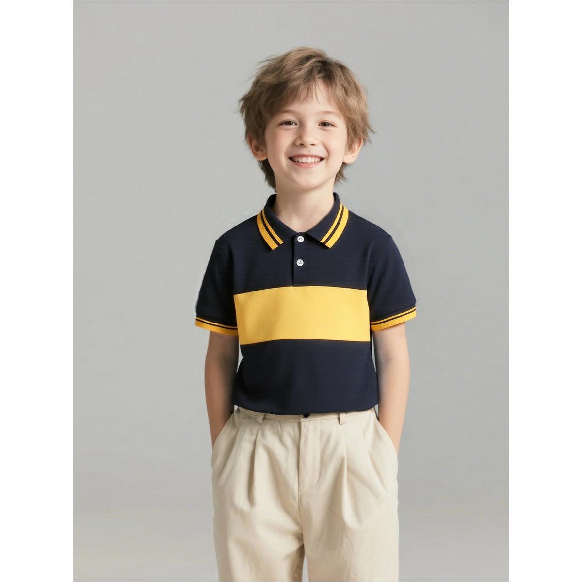 تيشيرت بولو بنمط كُتل الألوان-boys-clothing-tshirtsandpolos-image-6