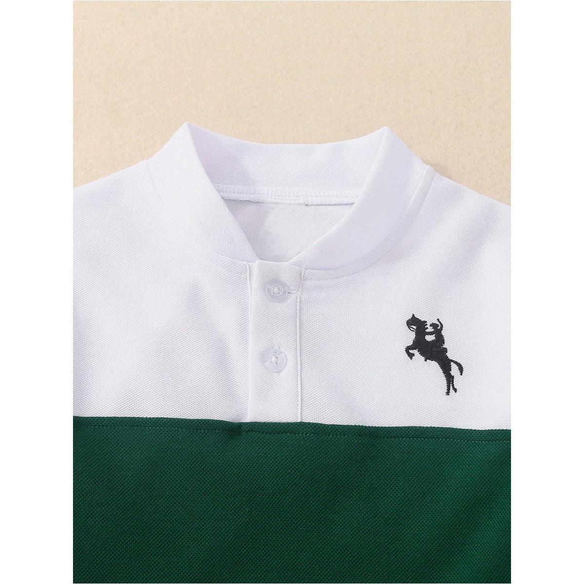 طقم من بنطال وتيشيرت بولو بنمط كُتل الألوان-boys-clothing-setsandcoords-image-3
