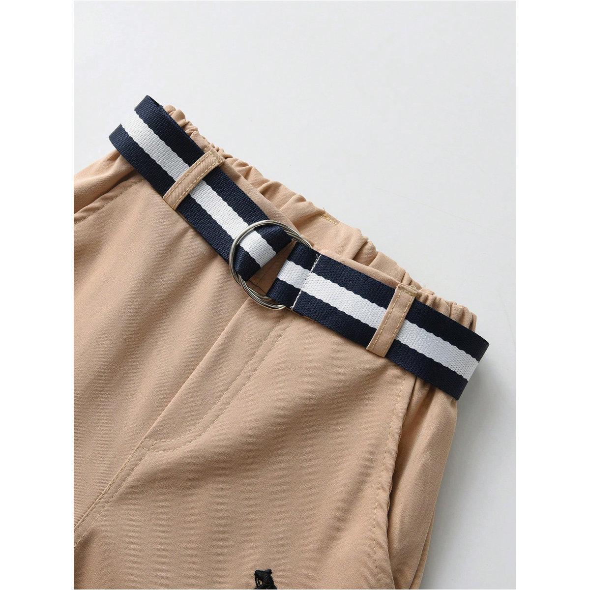 طقم من بنطال وتيشيرت بولو بنمط كُتل الألوان-boys-clothing-setsandcoords-image-5