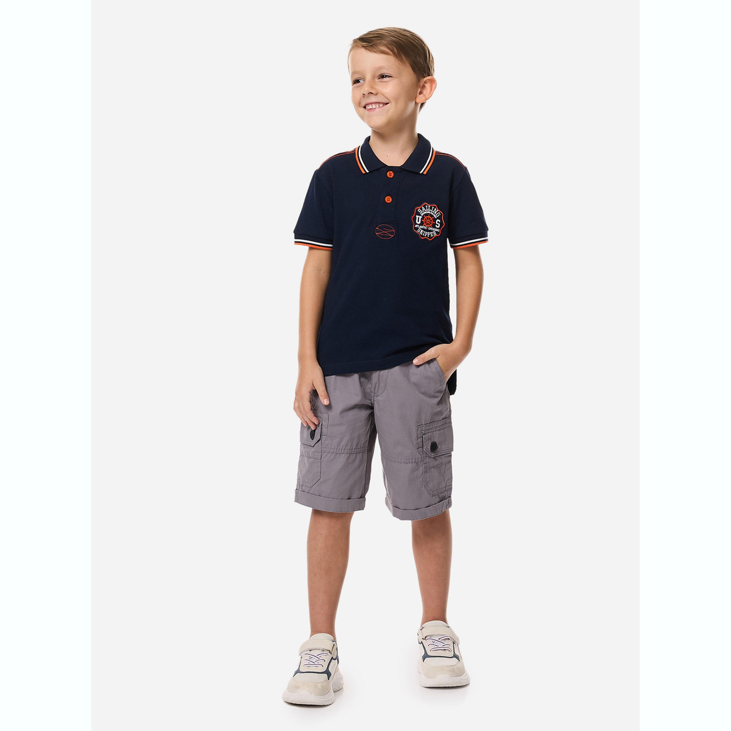 Victor and Jane X Styli Boys Solid Cargo Shorts with Belt Loops-boys-clothing-bottoms-shorts-image-2