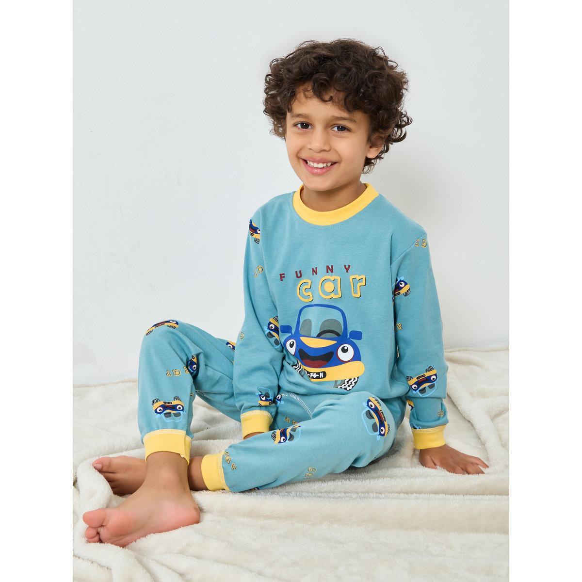 طقم من بنطال بيجاما وتيشيرت بطبعة جرافيك-boys-clothing-nightwear-image-1