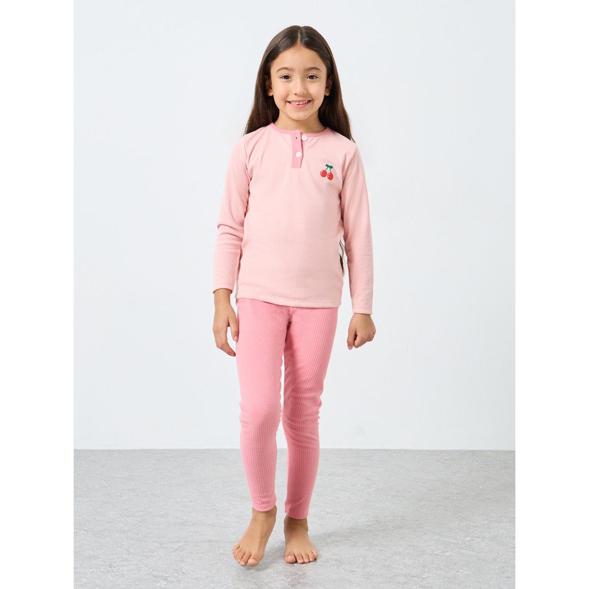 طقم منسق من ليقنز وتيشيرت بطبعة جرافيك-girls-clothing-nightwear-image-1
