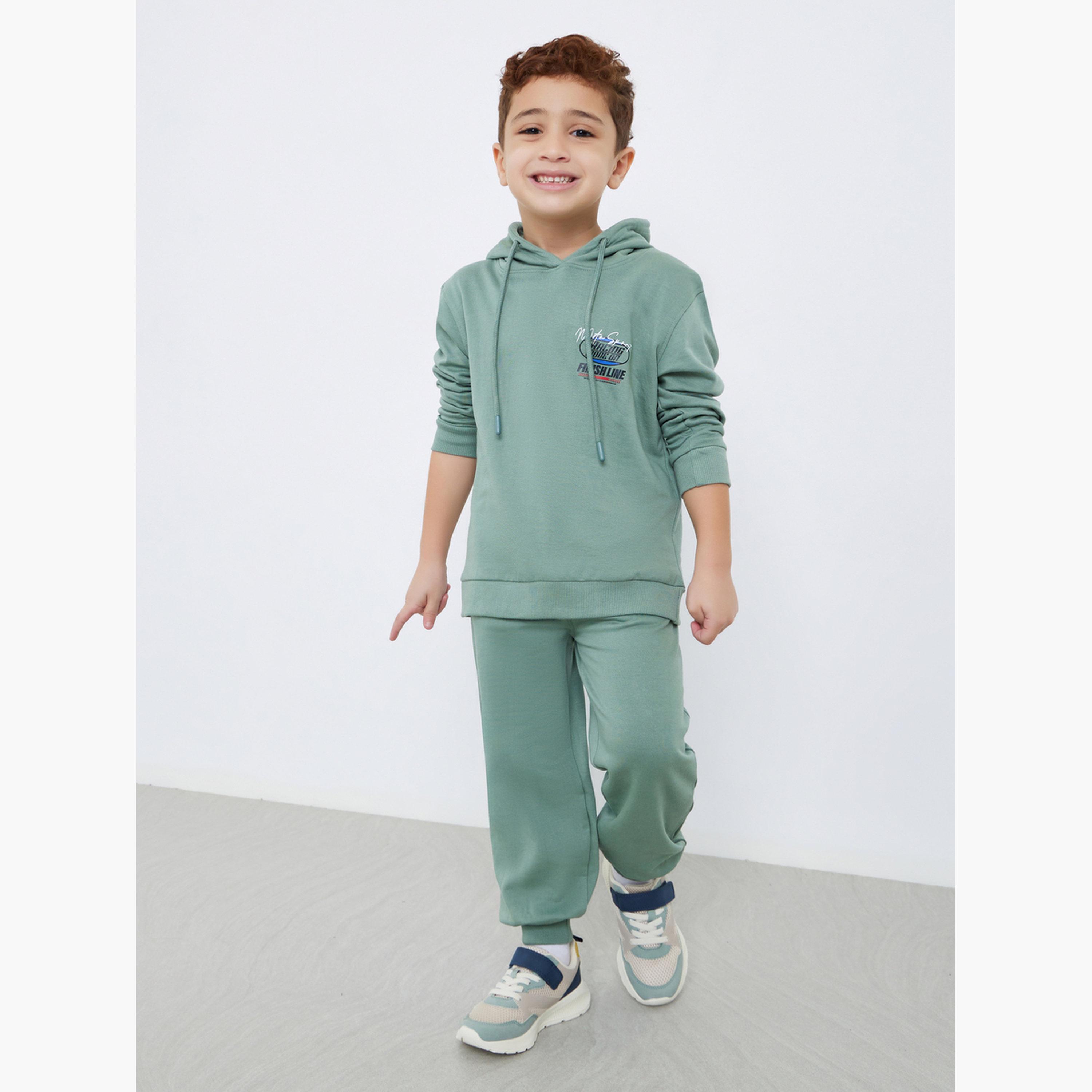 ستايلي - طقم هودي وبنطال رياضي برسومات جرافيكية للأولاد-boys-clothing-setsandcoords-image-1