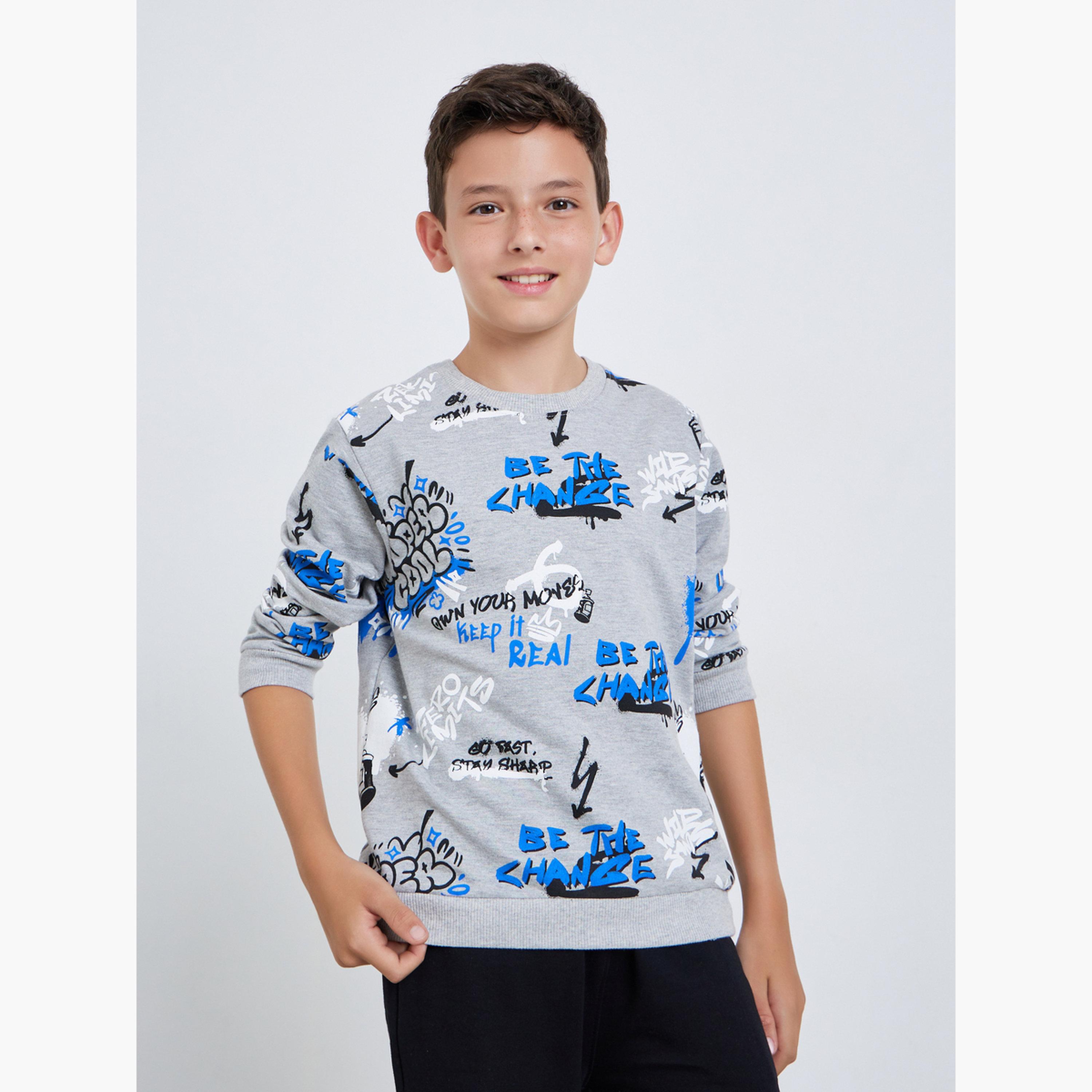 طقم من سويت شيرت مطبوع وجوغر-boys-clothing-setsandcoords-image-3