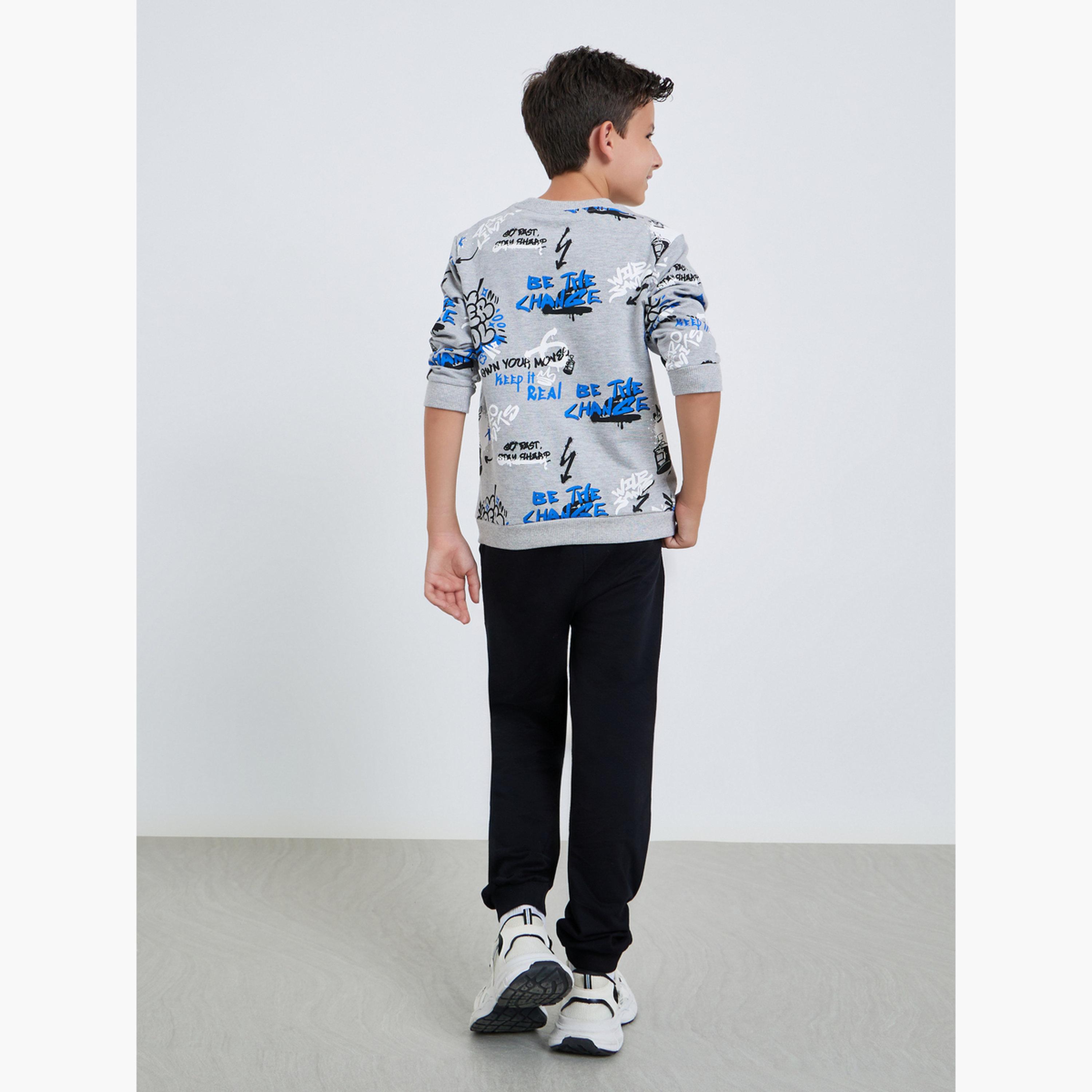 طقم من سويت شيرت مطبوع وجوغر-boys-clothing-setsandcoords-image-4