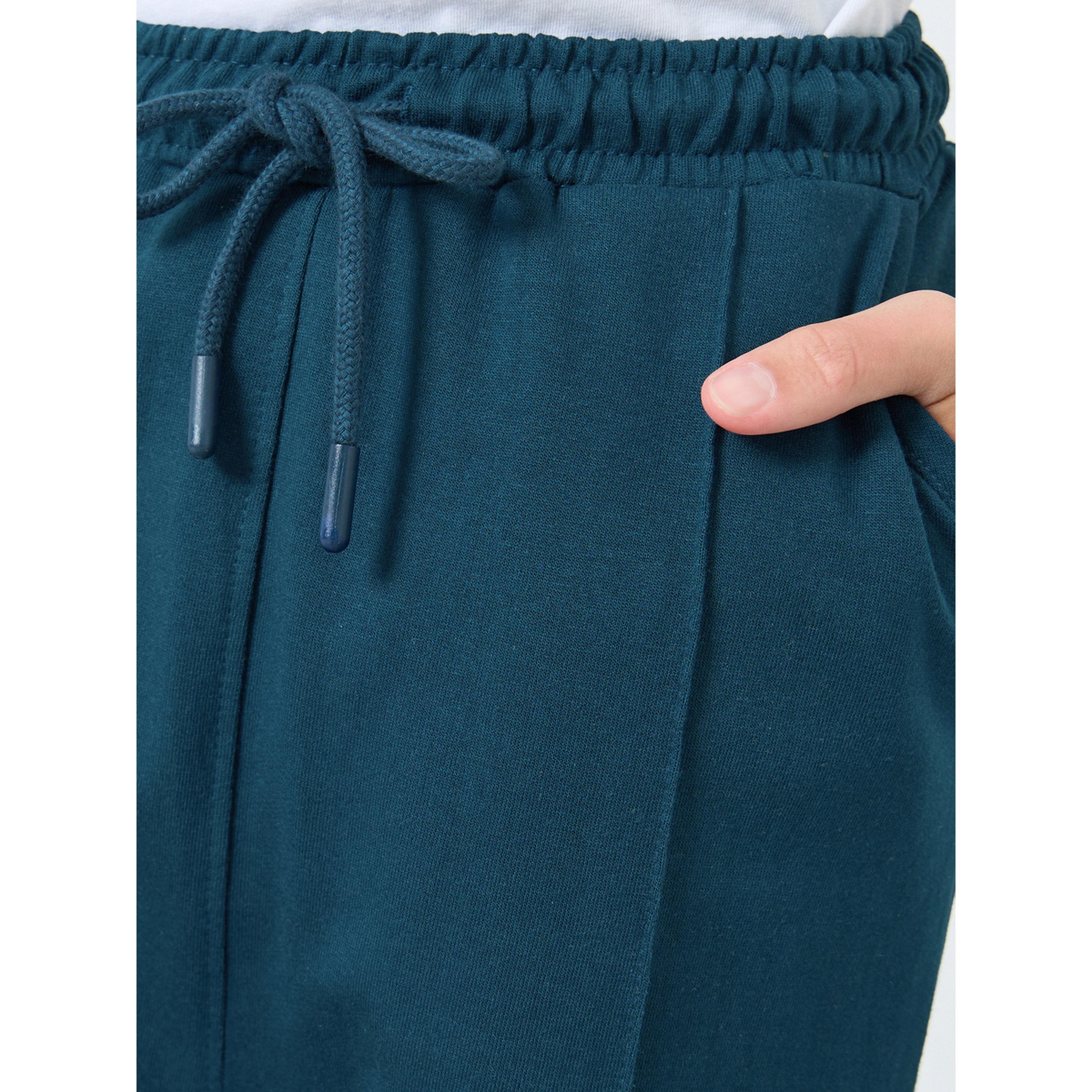 Styli Kids Blue Cotton Joggers with Drawstring Waist-boys-clothing-bottoms-joggersandtrackpants-image-3