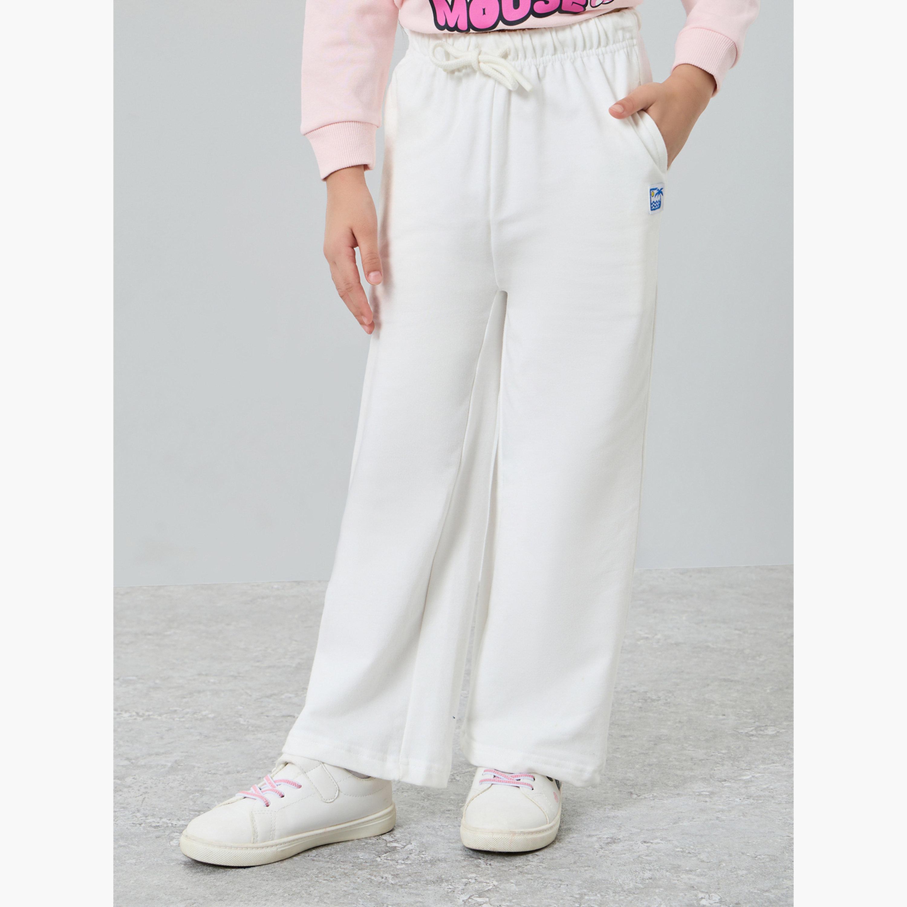 جوغر قطني بأرجل واسعة-girls-clothing-bottoms-joggersandtrackpants-image-1