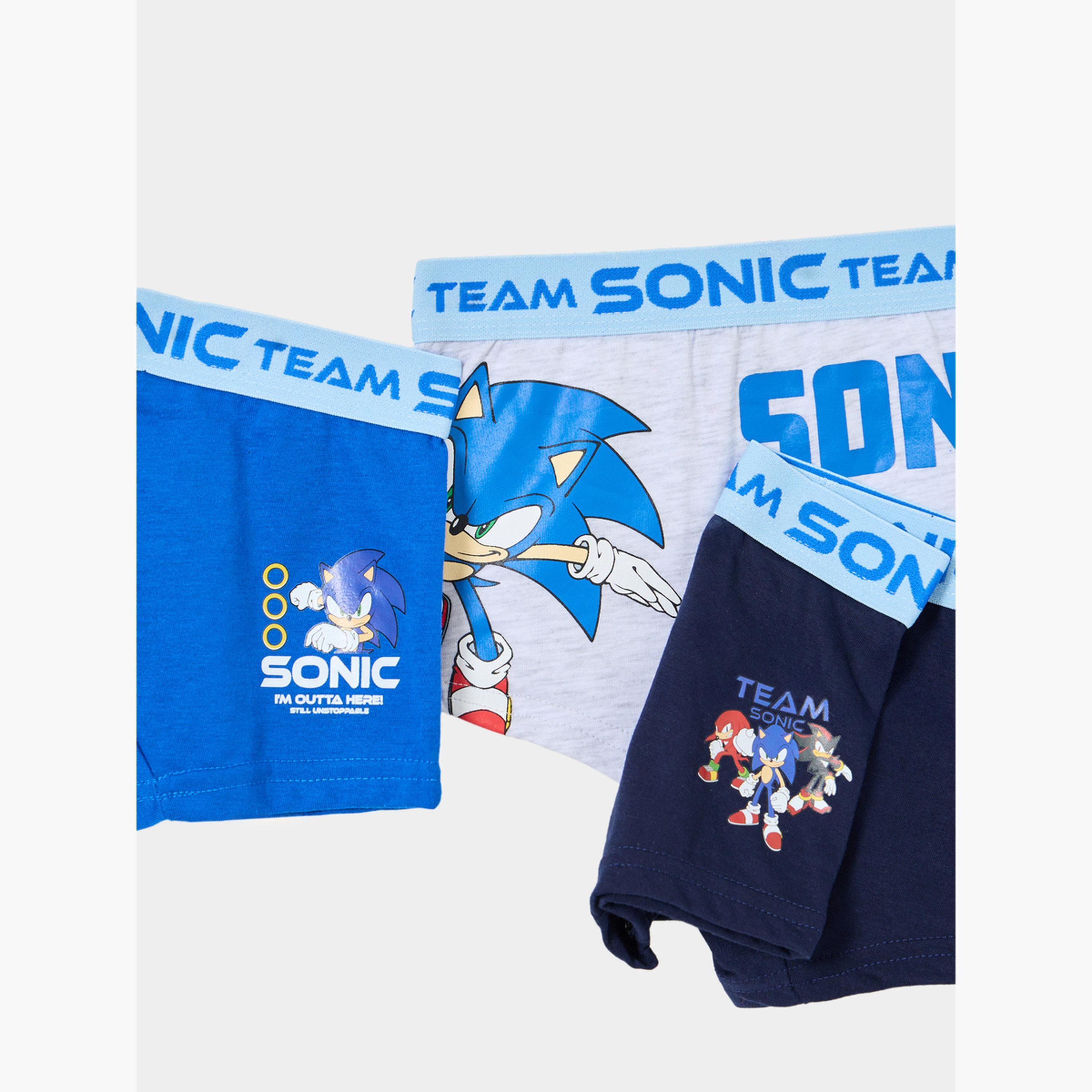 Styli Pack of 3 - Boys Hedgehog Sonic Print Briefs-boys-clothing-bottoms-shorts-image-5