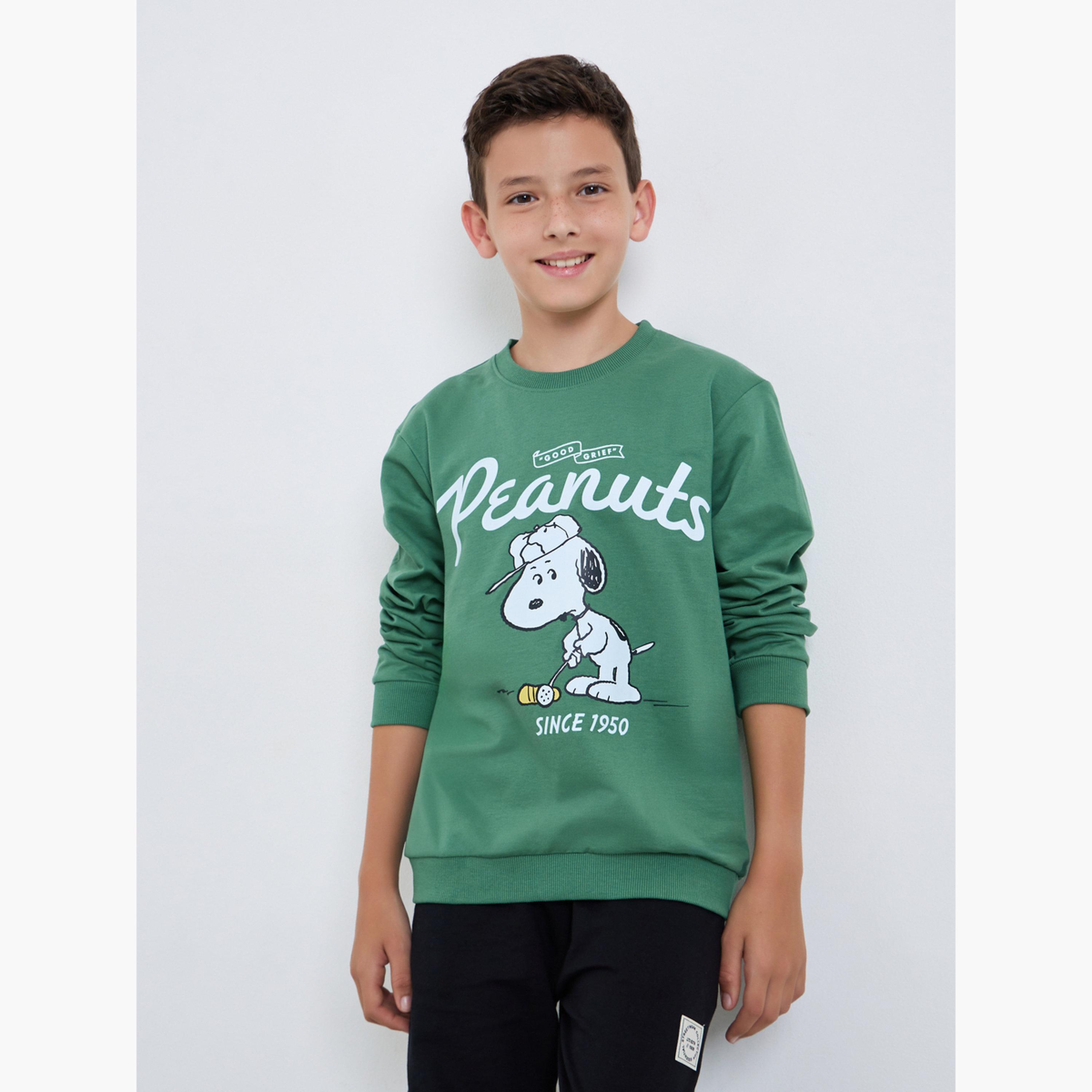 سويت شيرت قطني بطبعة جرافيك بيناتس-boys-clothing-sweatshirts-image-1