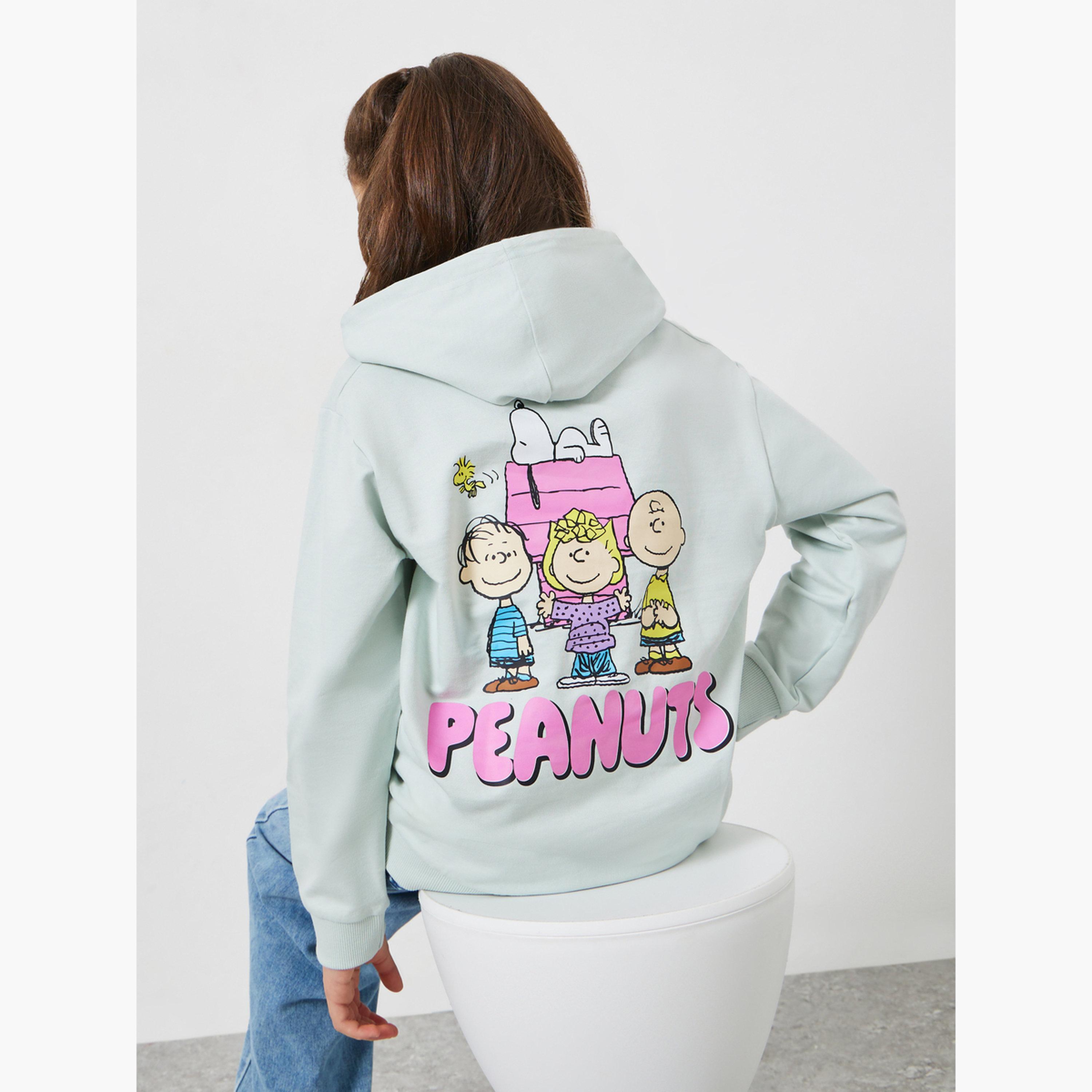 هودي قطني بطبعة جرافيك بيناتس-girls-clothing-sweatshirts-image-2