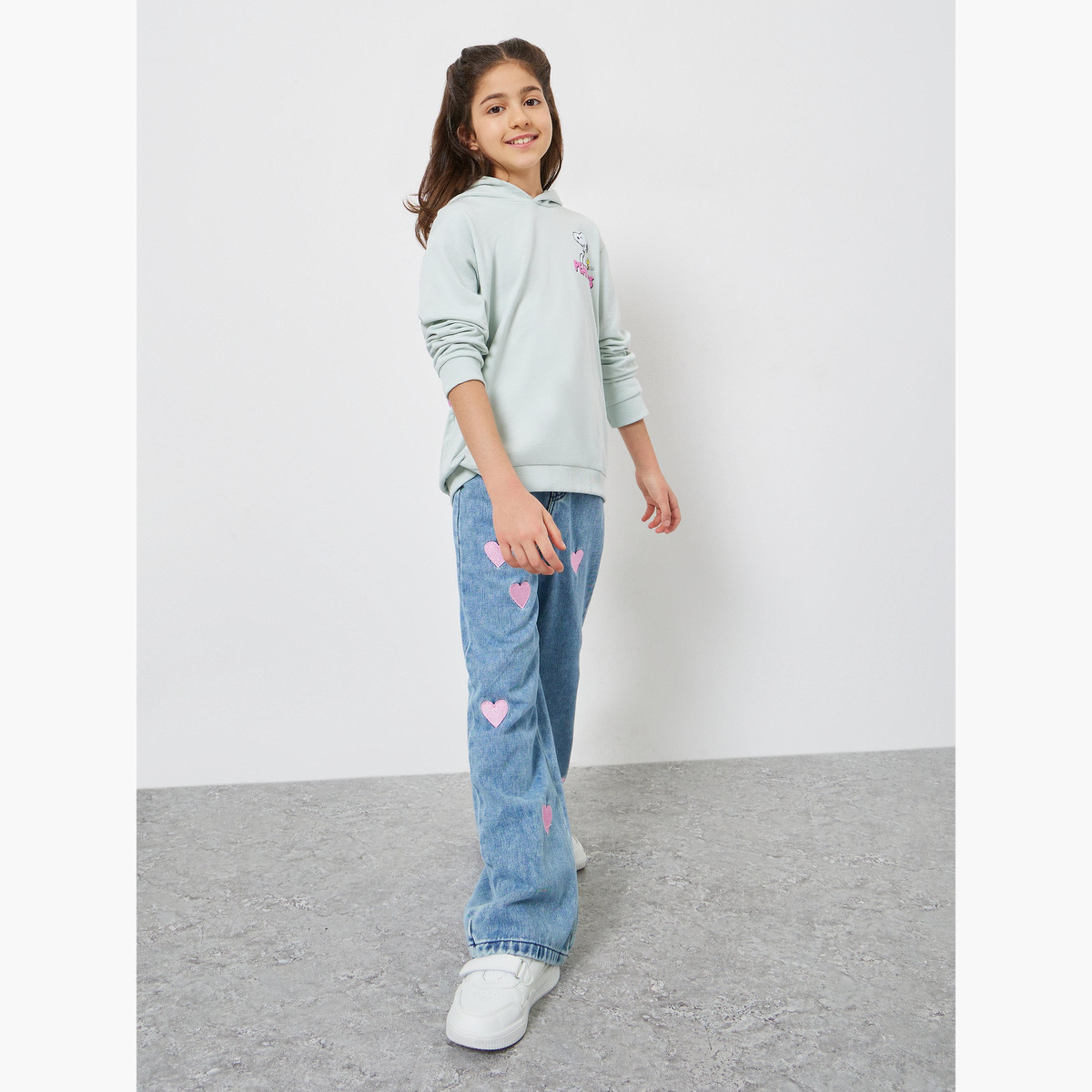 هودي قطني بطبعة جرافيك بيناتس-girls-clothing-sweatshirts-image-3