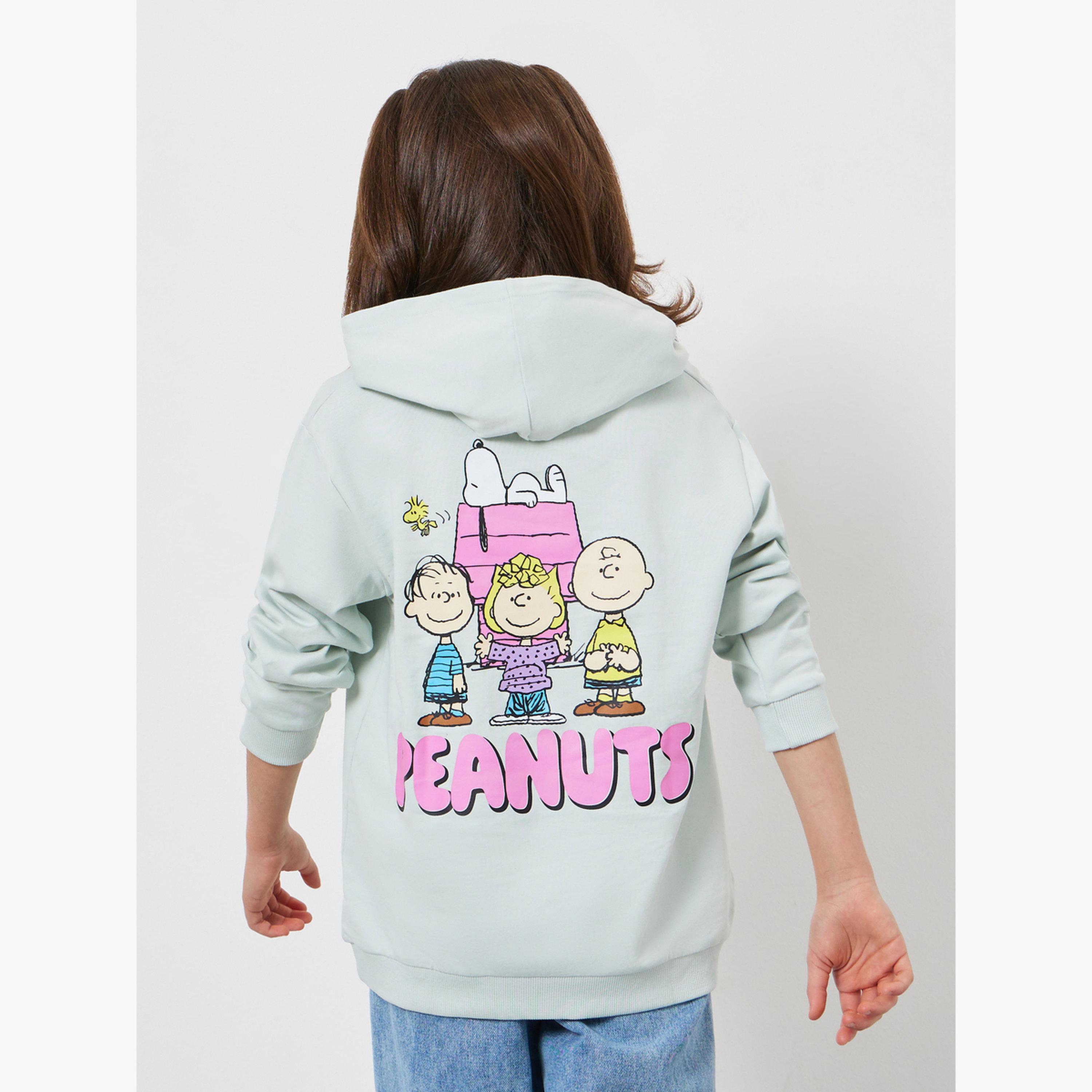 Styli Teens Peanuts Graphic Cotton Hoodie-girls-clothing-sweatshirts-image-4