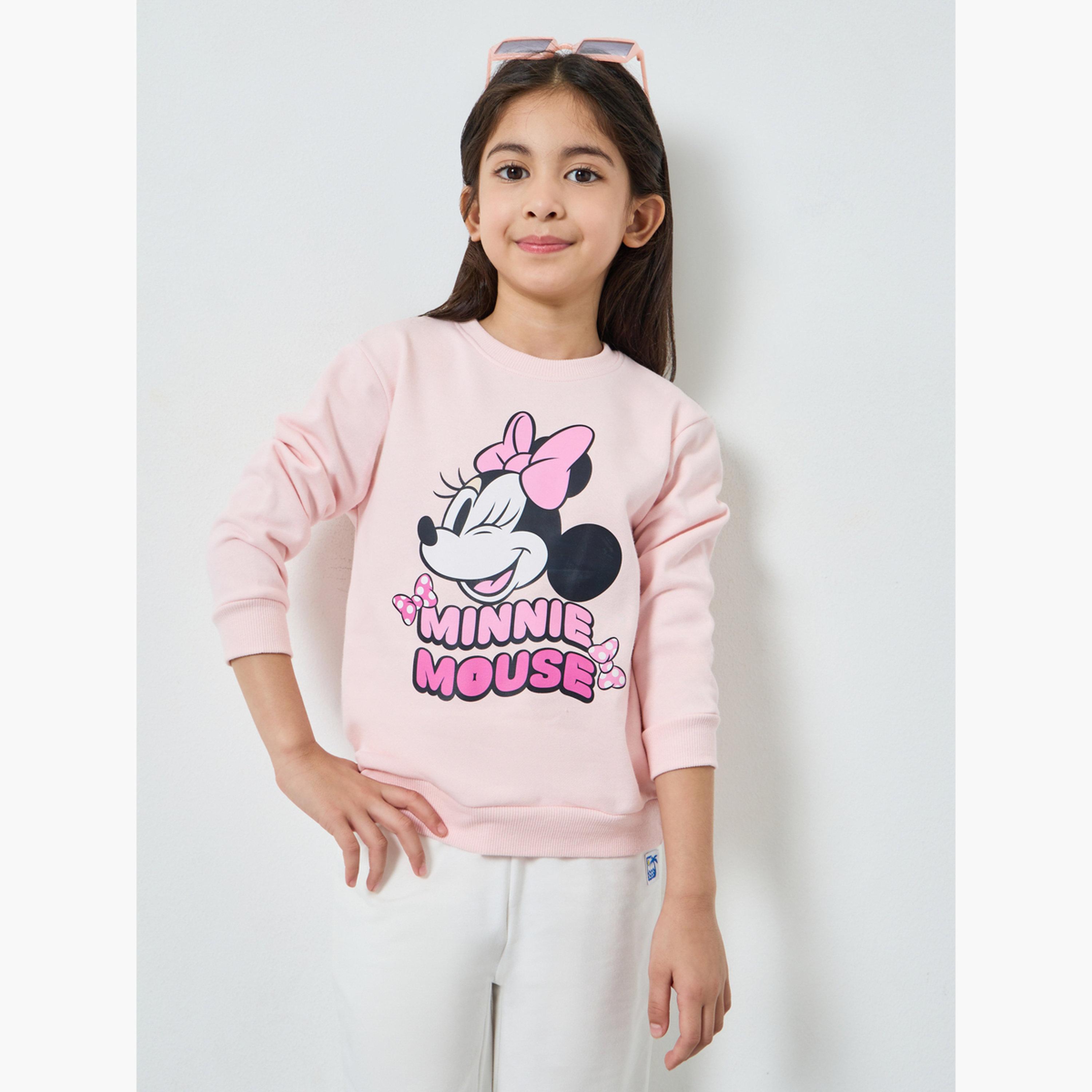 سويت شيرت قطني بطبعة جرافيك ميني ماوس-girls-clothing-sweatshirts-image-1