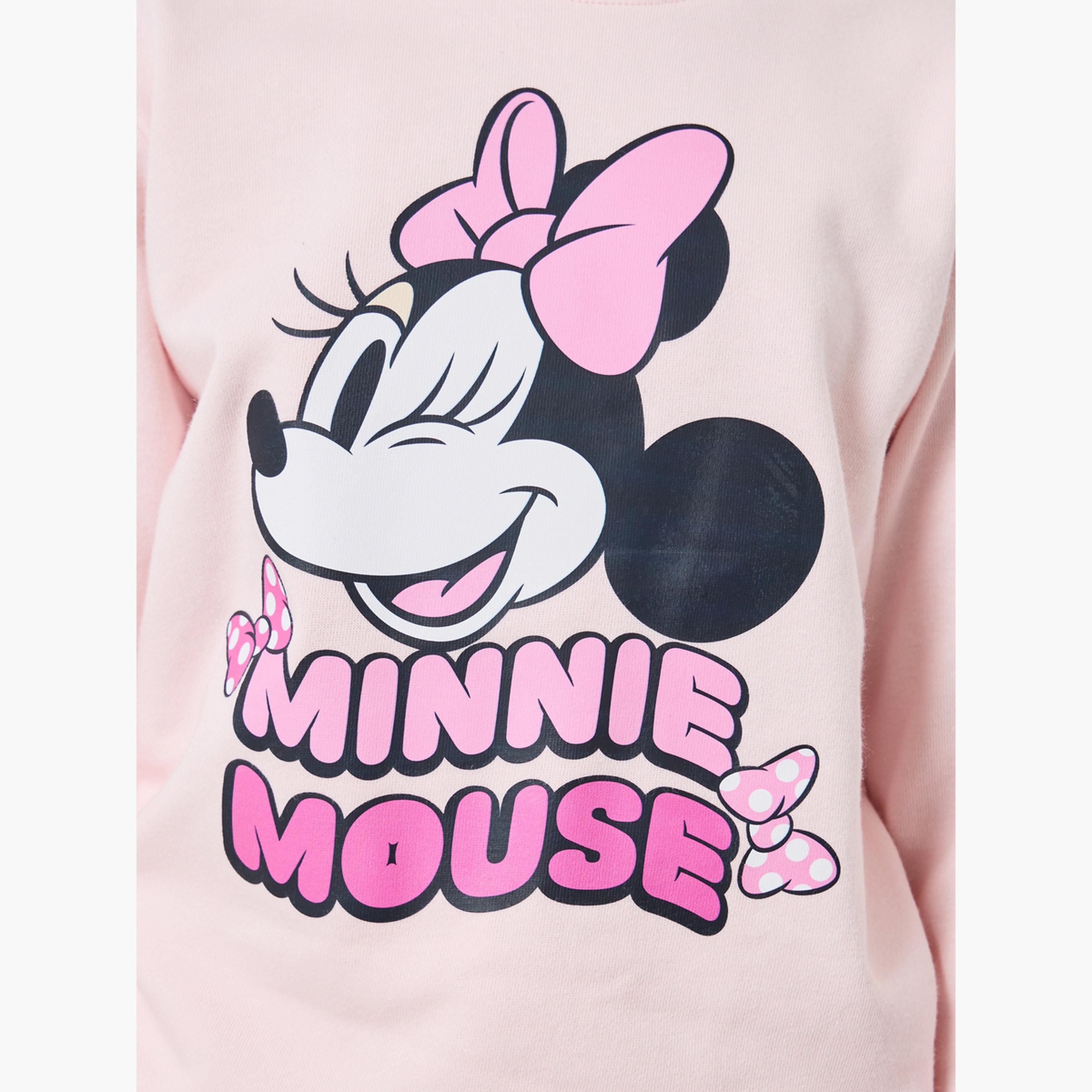 Styli Girls Cotton Minnie Mouse Graphic Sweatshirt-girls-clothing-sweatshirts-image-3