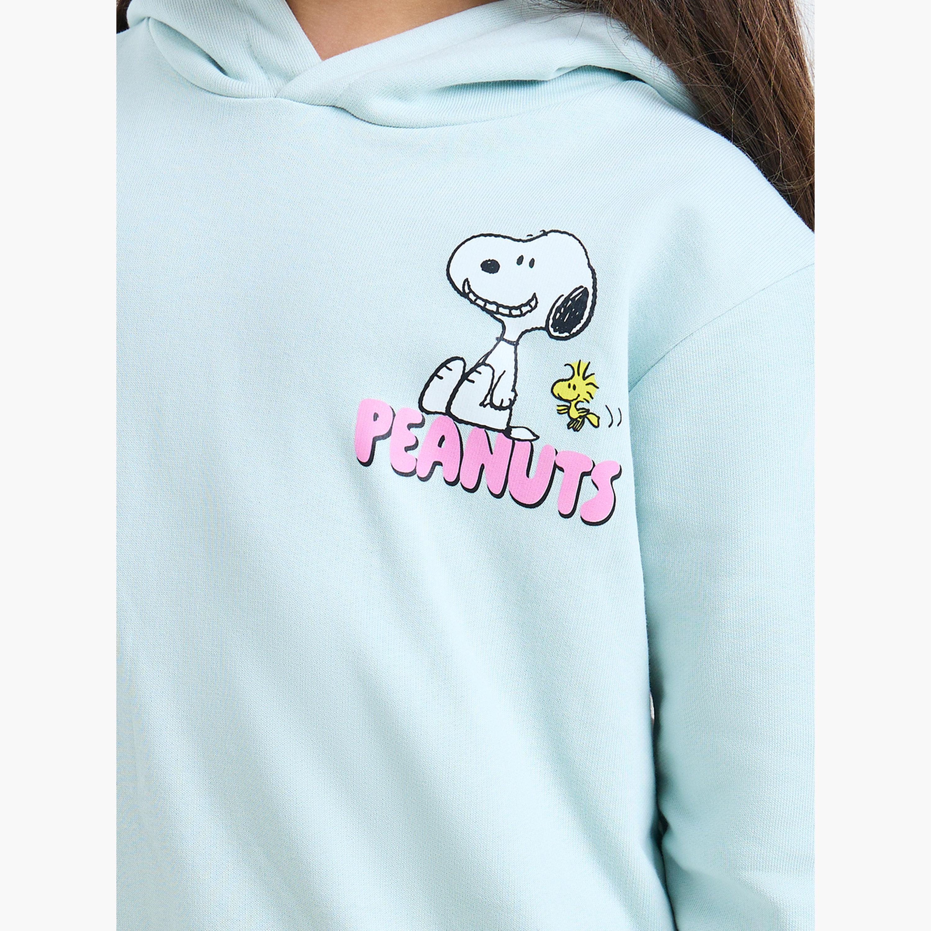 Styli Girls Blue Peanuts Graphic Hoodie-girls-clothing-sweatshirts-image-4