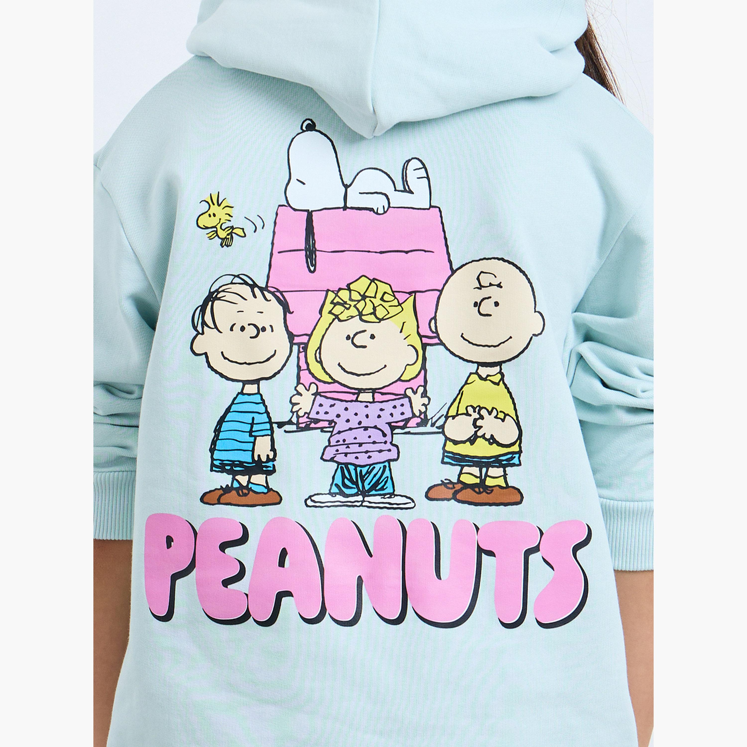 Styli Girls Blue Peanuts Graphic Hoodie-girls-clothing-sweatshirts-image-5