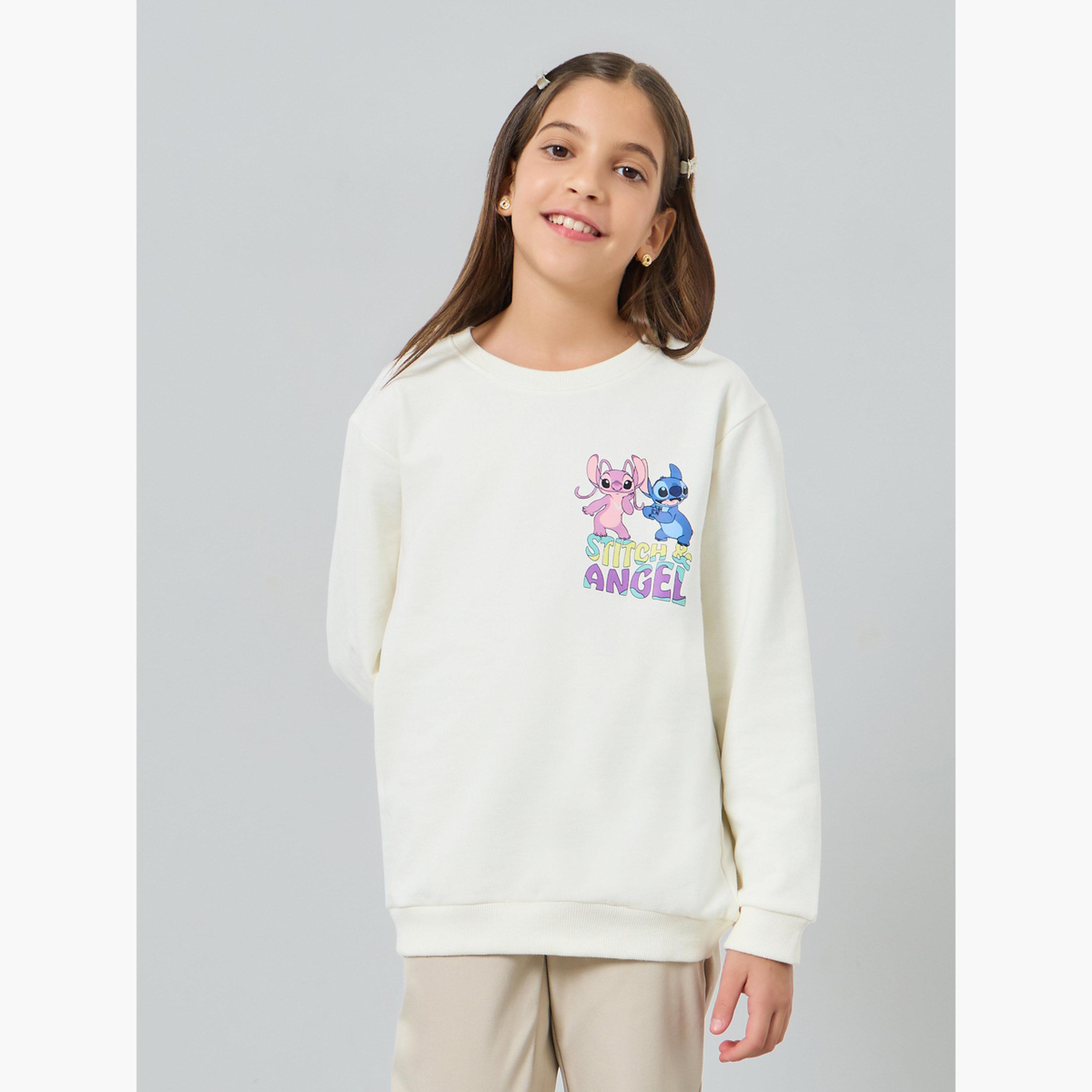سويت شيرت بطبعة جرافيك ليلو آند ستيتش-girls-clothing-sweatshirts-image-1