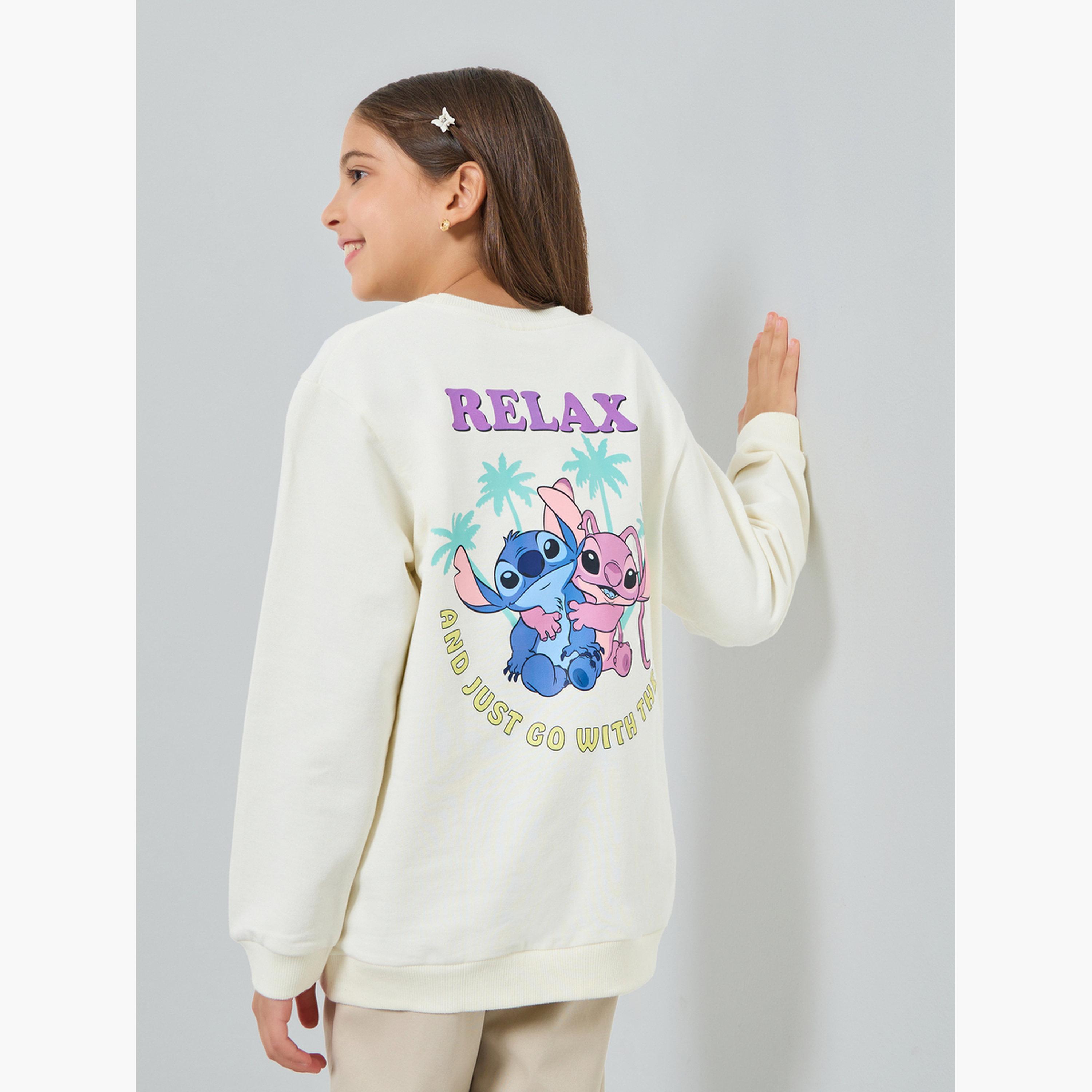 سويت شيرت بطبعة جرافيك ليلو آند ستيتش-girls-clothing-sweatshirts-image-3