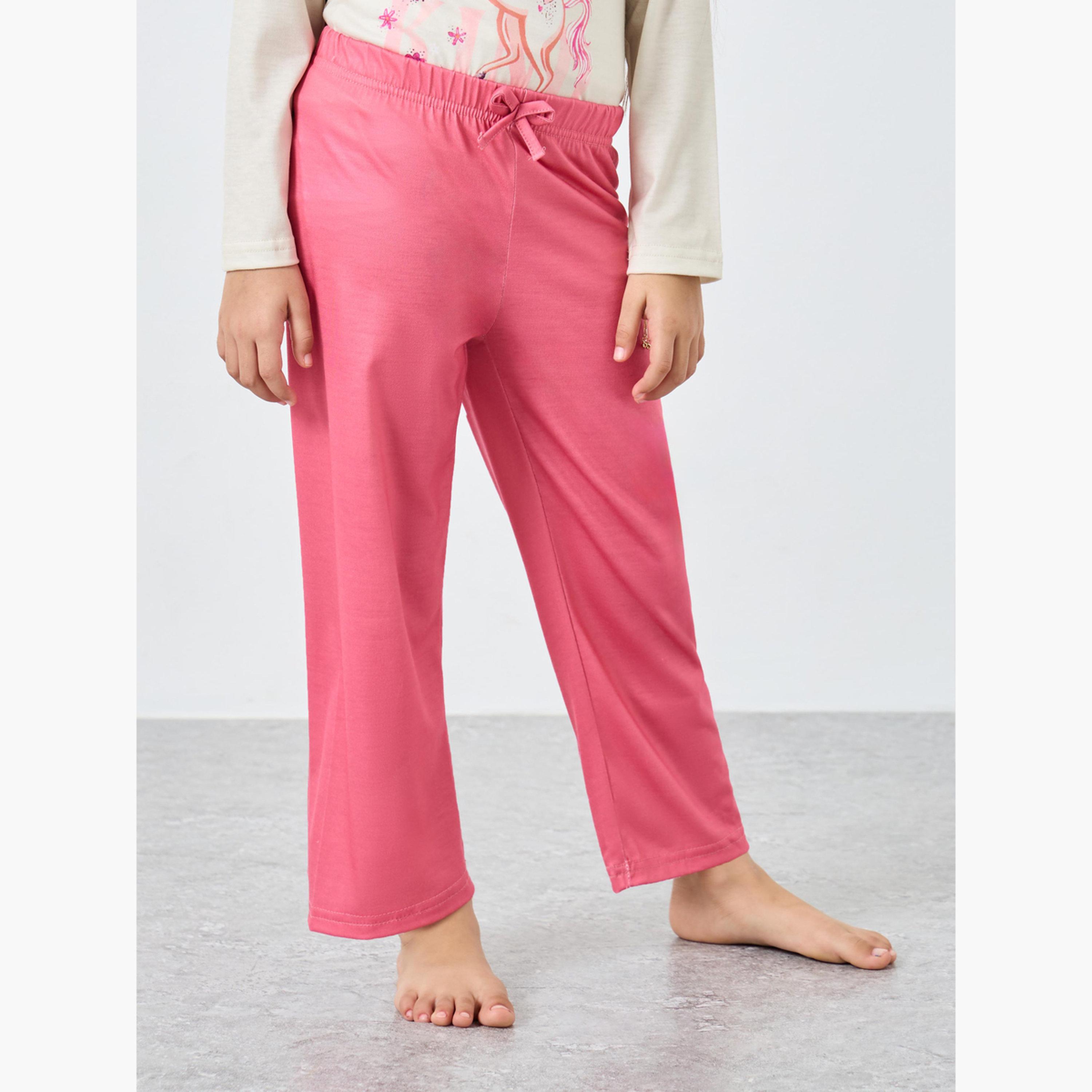 ستايلي - بيجاما جزء علوي مزين بكشكشة ومطبوع عليه رسوميات-girls-clothing-nightwear-image-5
