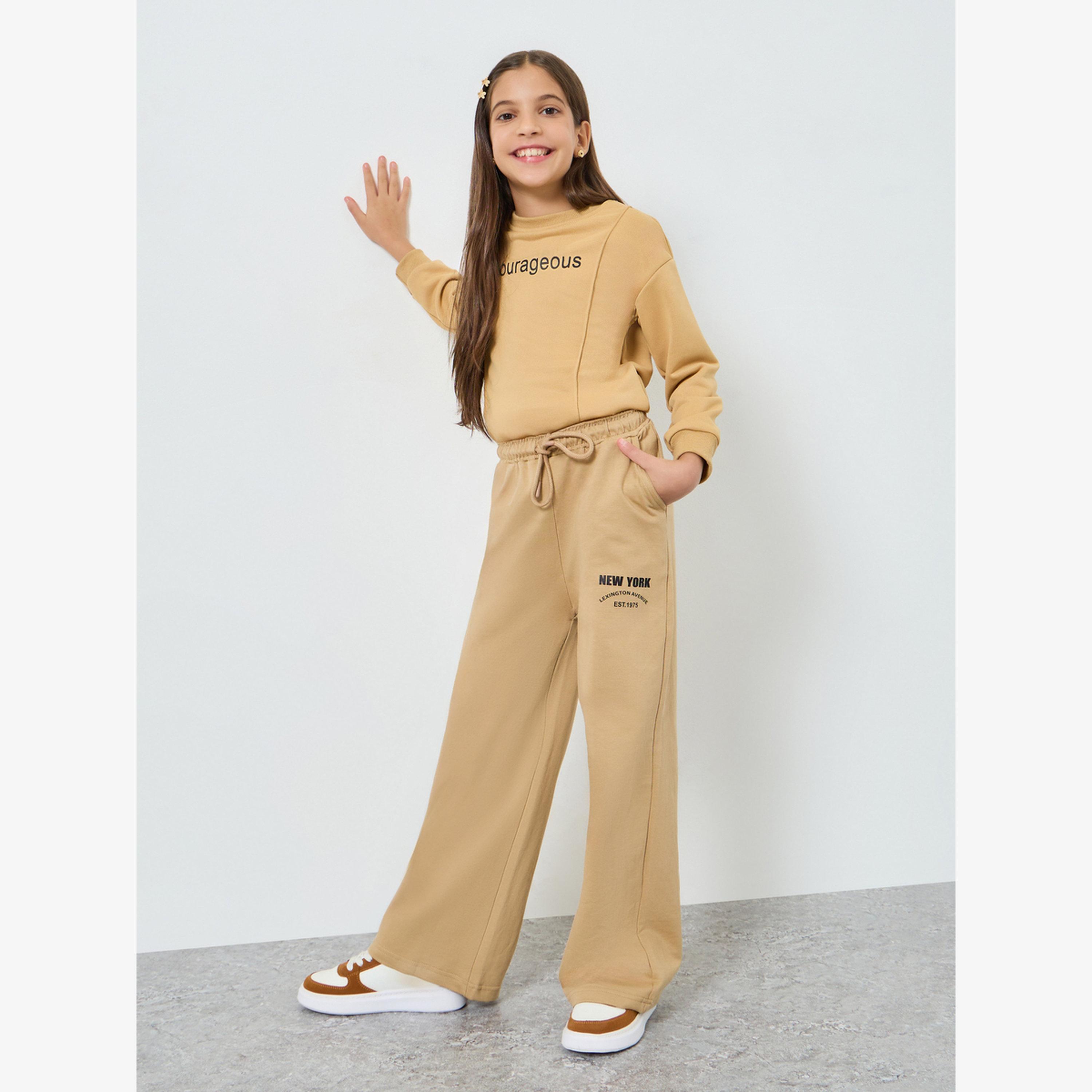 جوغر قطني بطبعة نيويورك-girls-clothing-bottoms-joggersandtrackpants-image-2