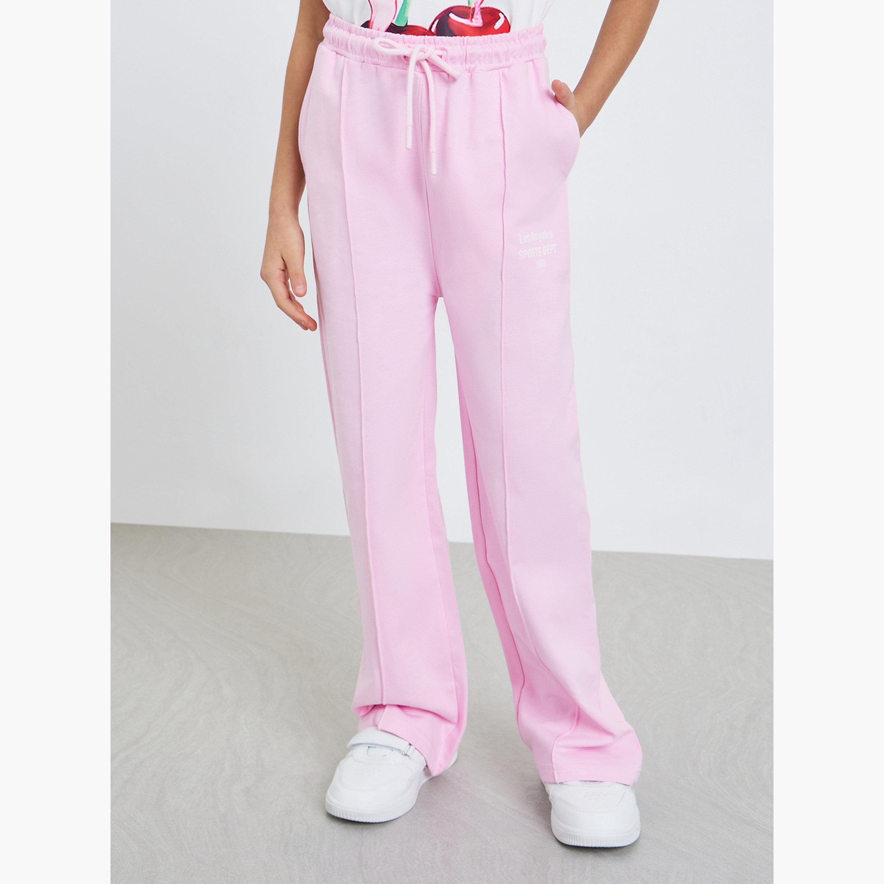 جوغر بأرجل مستقيمة وتفاصيل محزوزة-girls-clothing-bottoms-joggersandtrackpants-image-1