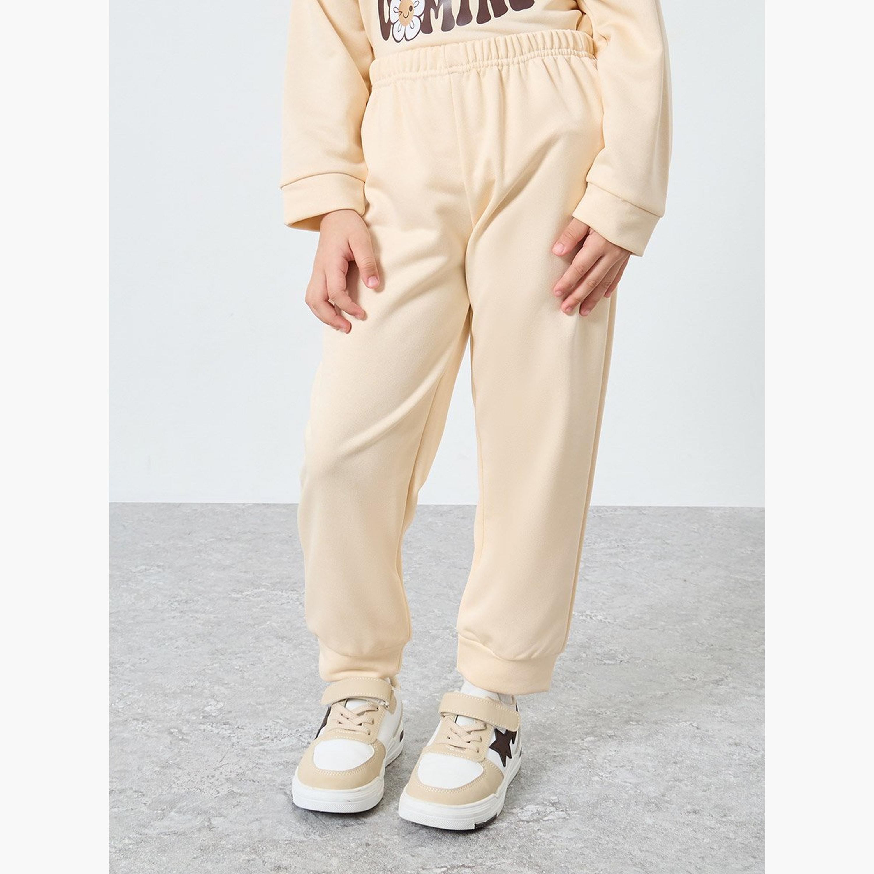 Styli Girl Graphic Print Sweat Top and Wide Leg Jogger Set-girls-clothing-setsandcoords-image-6