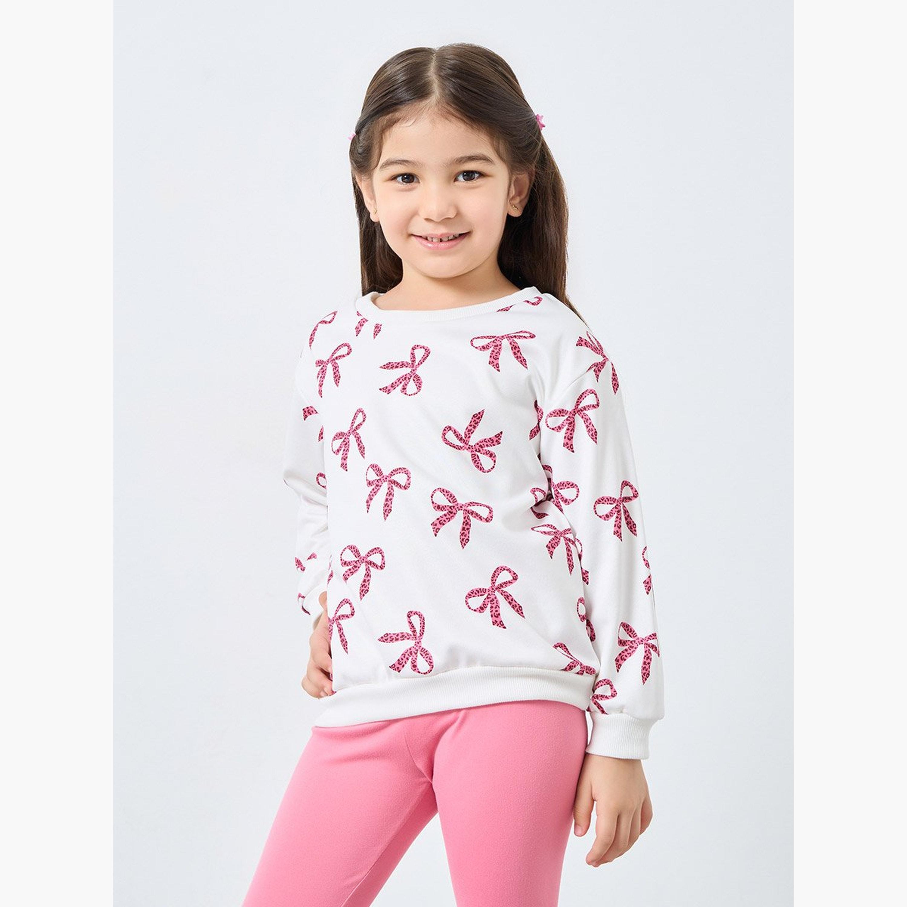 Styli Girls All-Over Printed Top and Legging Set-girls-clothing-setsandcoords-image-2