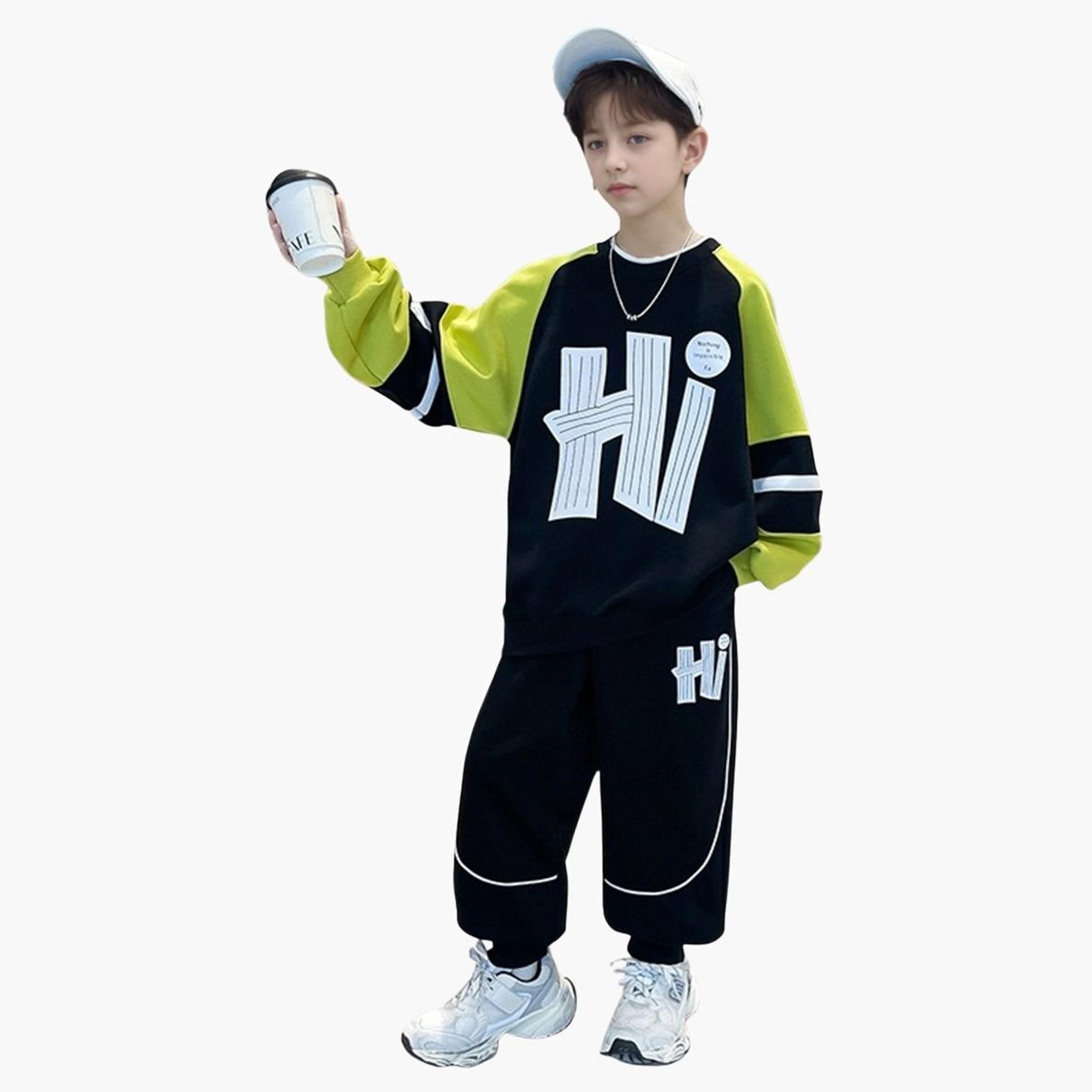 Take Two Boys Color Block Sweatshirt and Joggers Set-boys-clothing-setsandcoords-image-2