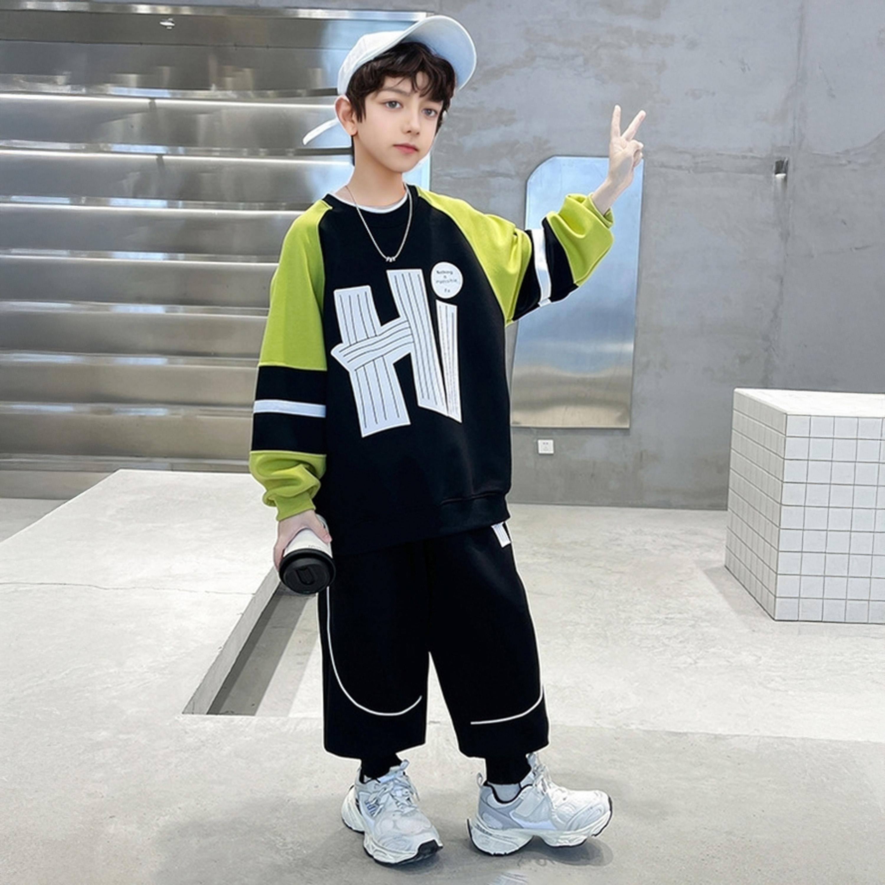 Take Two Boys Color Block Sweatshirt and Joggers Set-boys-clothing-setsandcoords-image-3