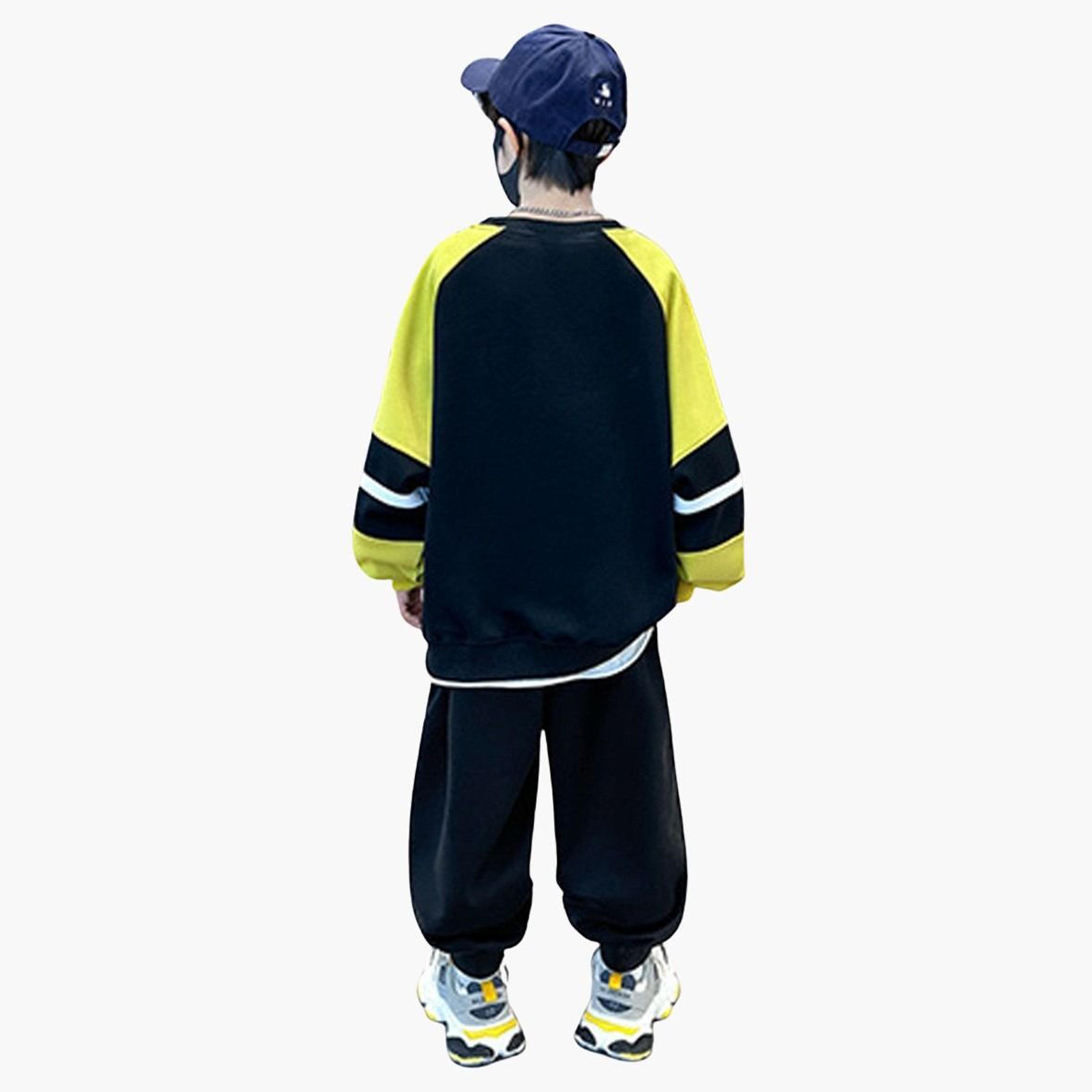 Take Two Boys Color Block Sweatshirt and Joggers Set-boys-clothing-setsandcoords-image-4