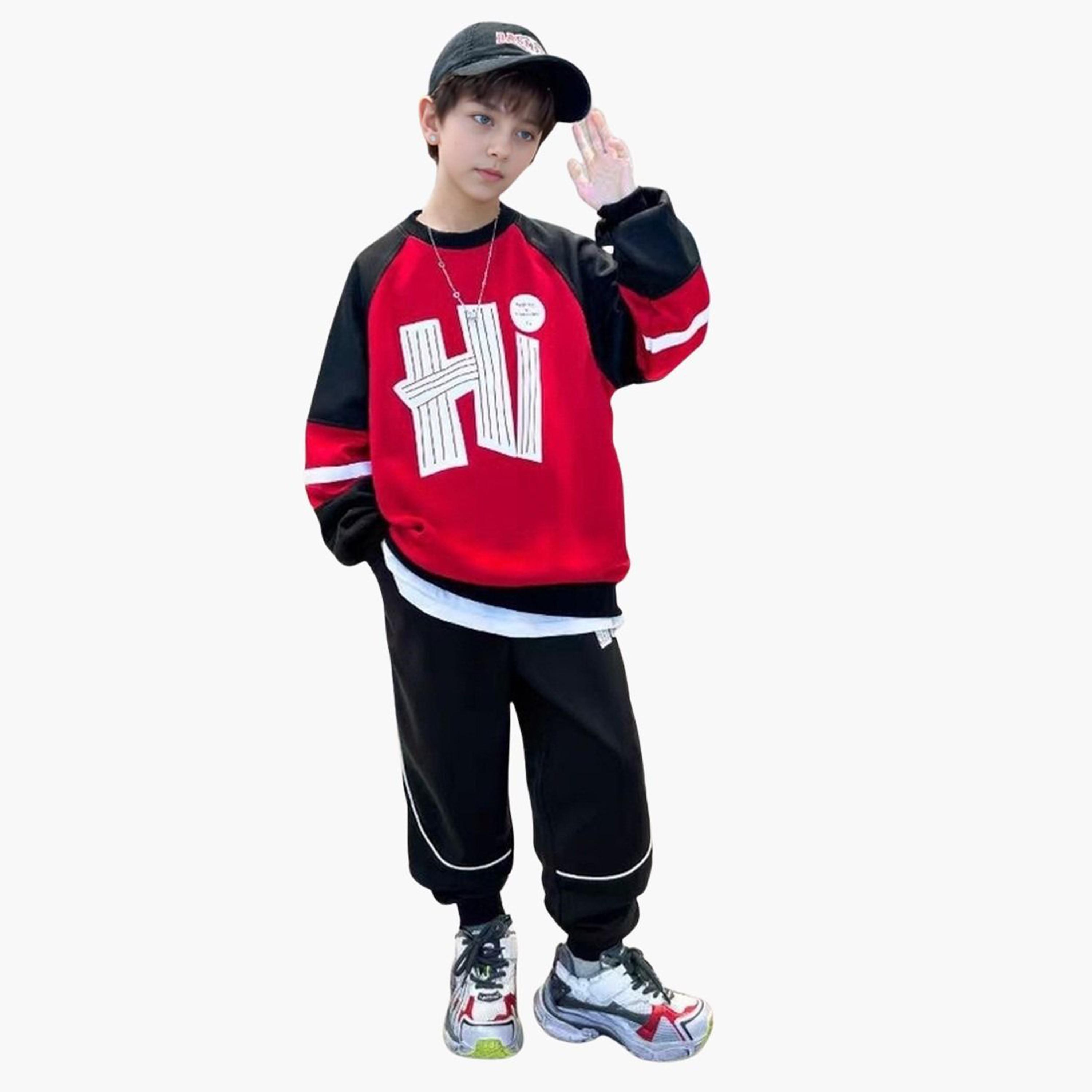 Take Two Boys Color Block Sweatshirt and Joggers Set-boys-clothing-setsandcoords-image-1