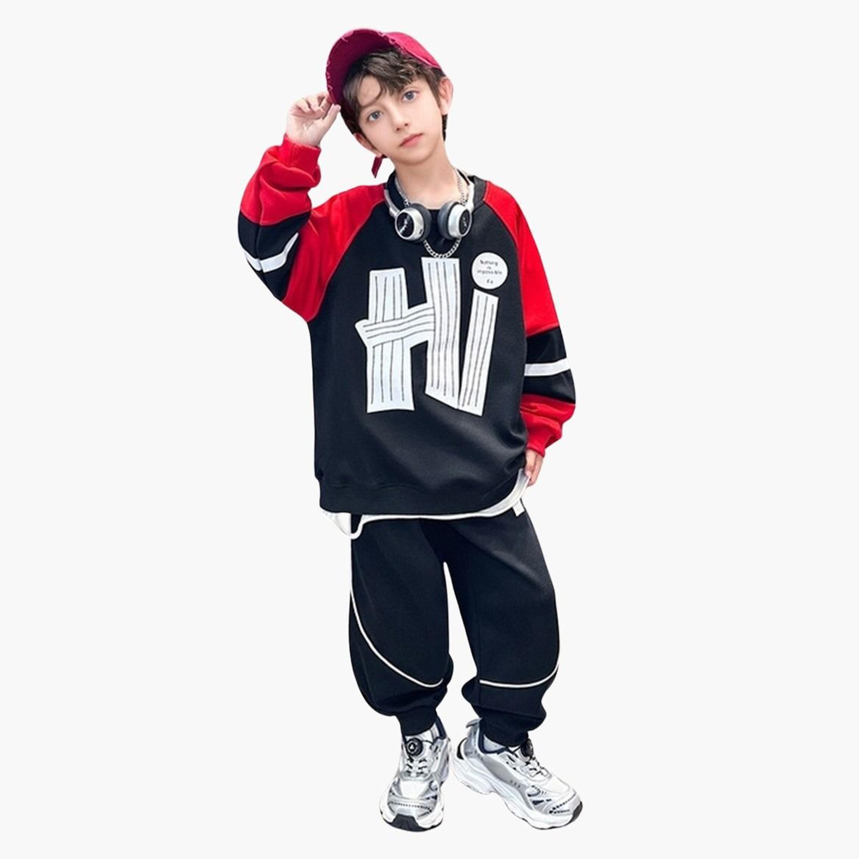 Take Two Boys Color Block Sweatshirt and Joggers Set-boys-clothing-setsandcoords-image-3