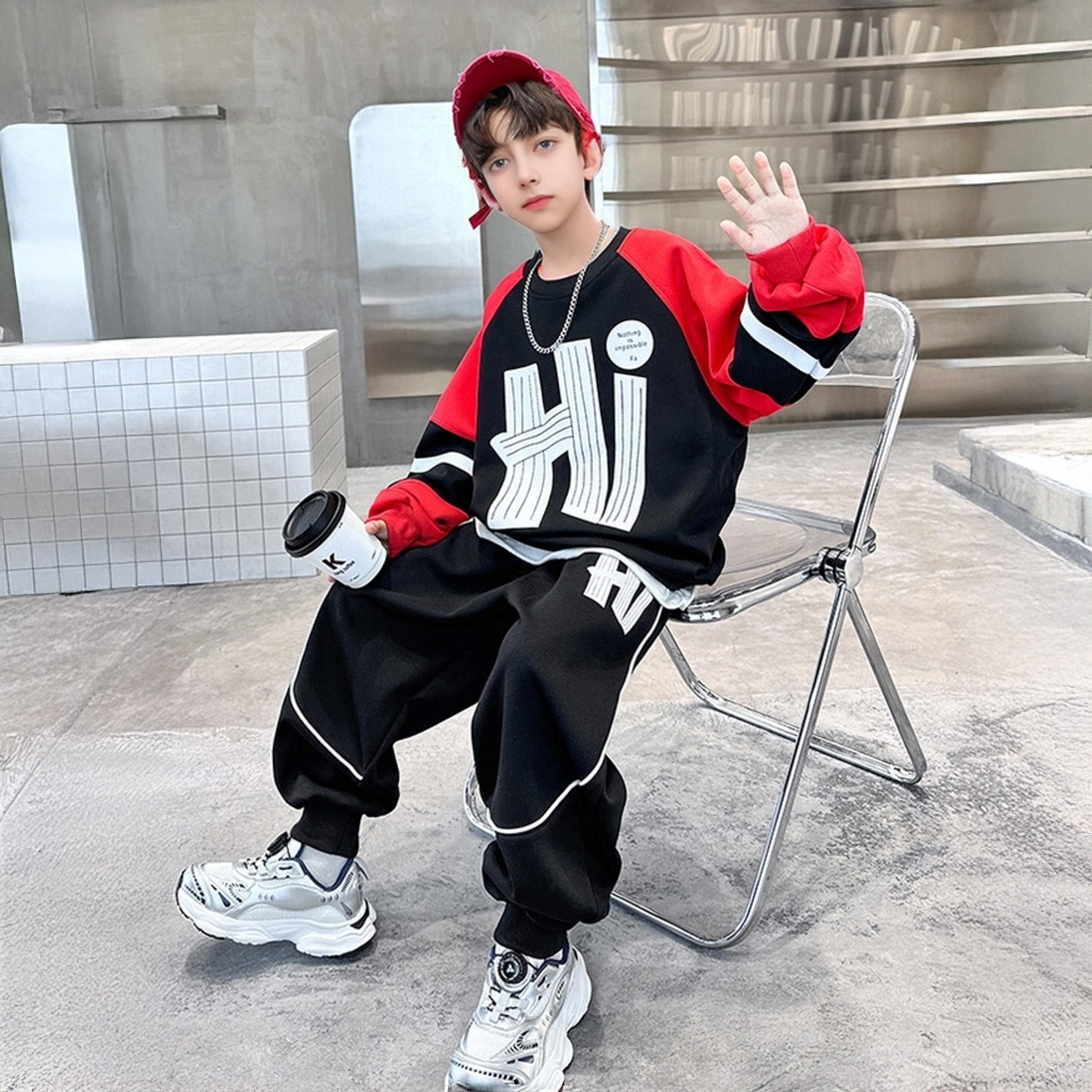 Take Two Boys Color Block Sweatshirt and Joggers Set-boys-clothing-setsandcoords-image-4
