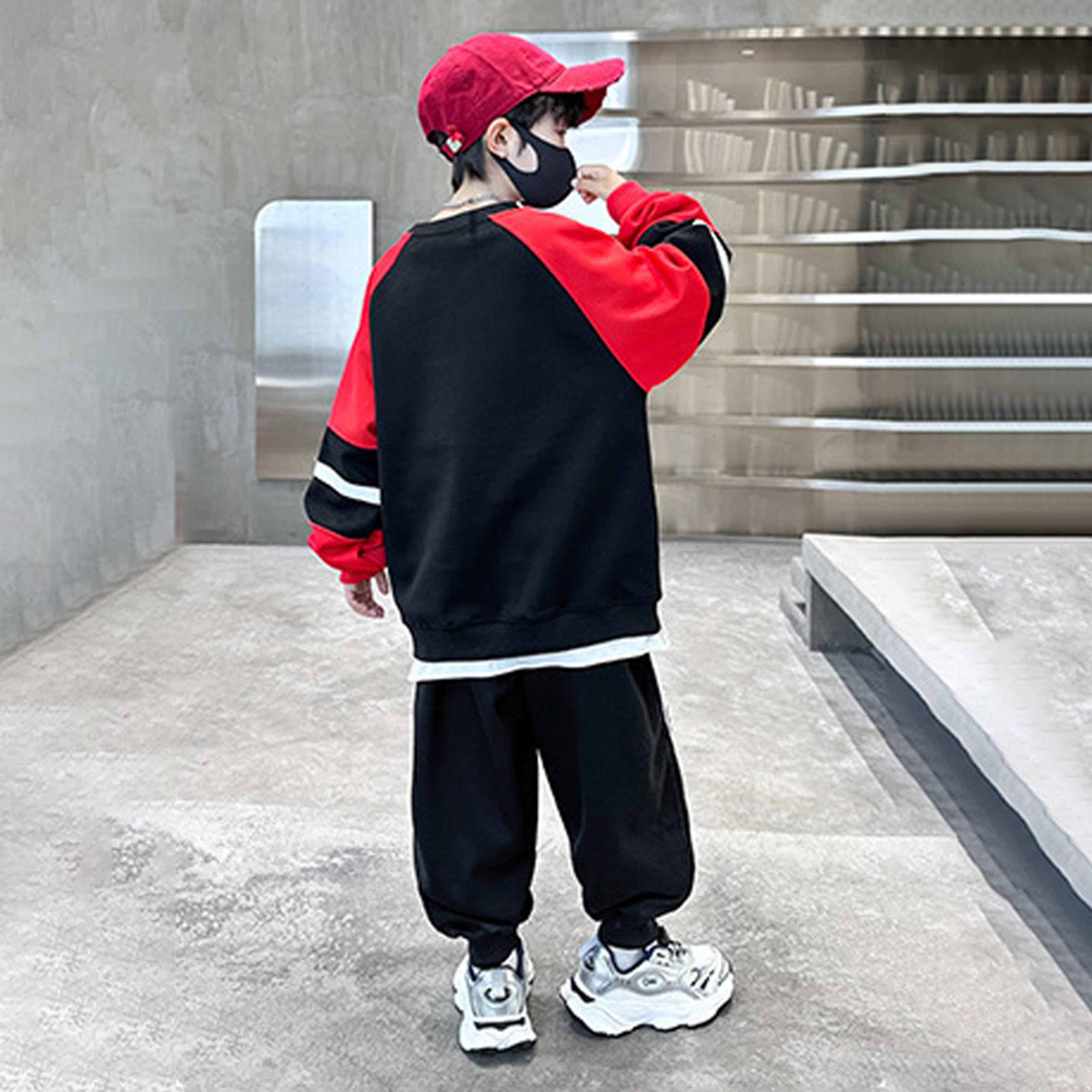 Take Two Boys Color Block Sweatshirt and Joggers Set-boys-clothing-setsandcoords-image-5