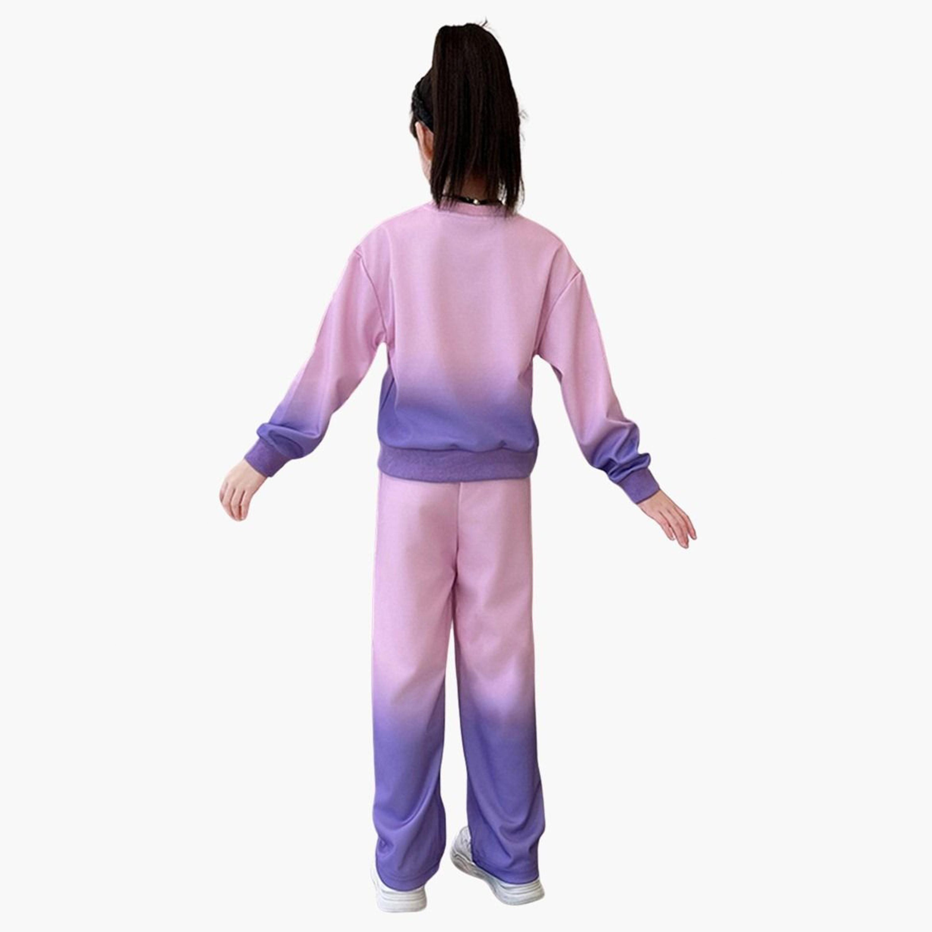 Take Two Girls Ombre Look Sweatshirt and Pants Set-girls-clothing-setsandcoords-image-4