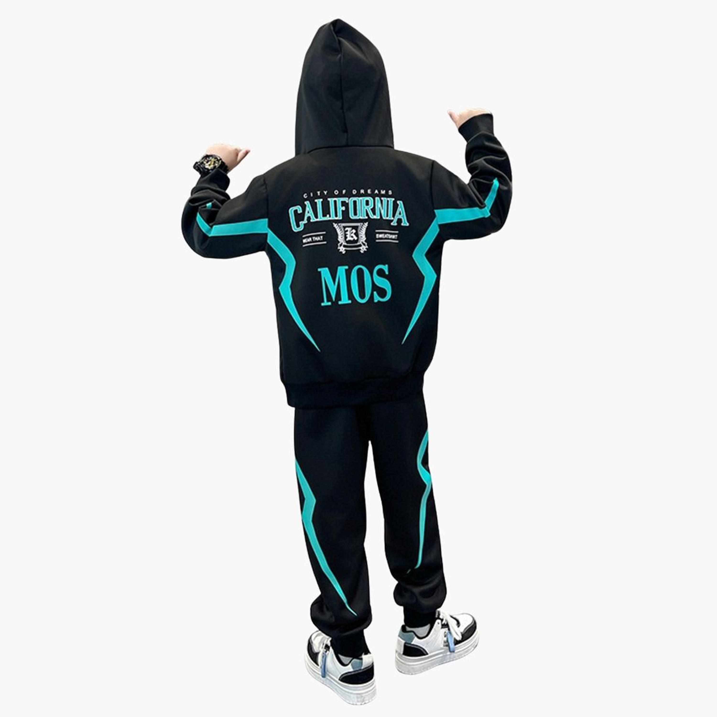 Take Two Teens Black Printed Panel Jacket and Joggers Set-boys-clothing-setsandcoords-image-3
