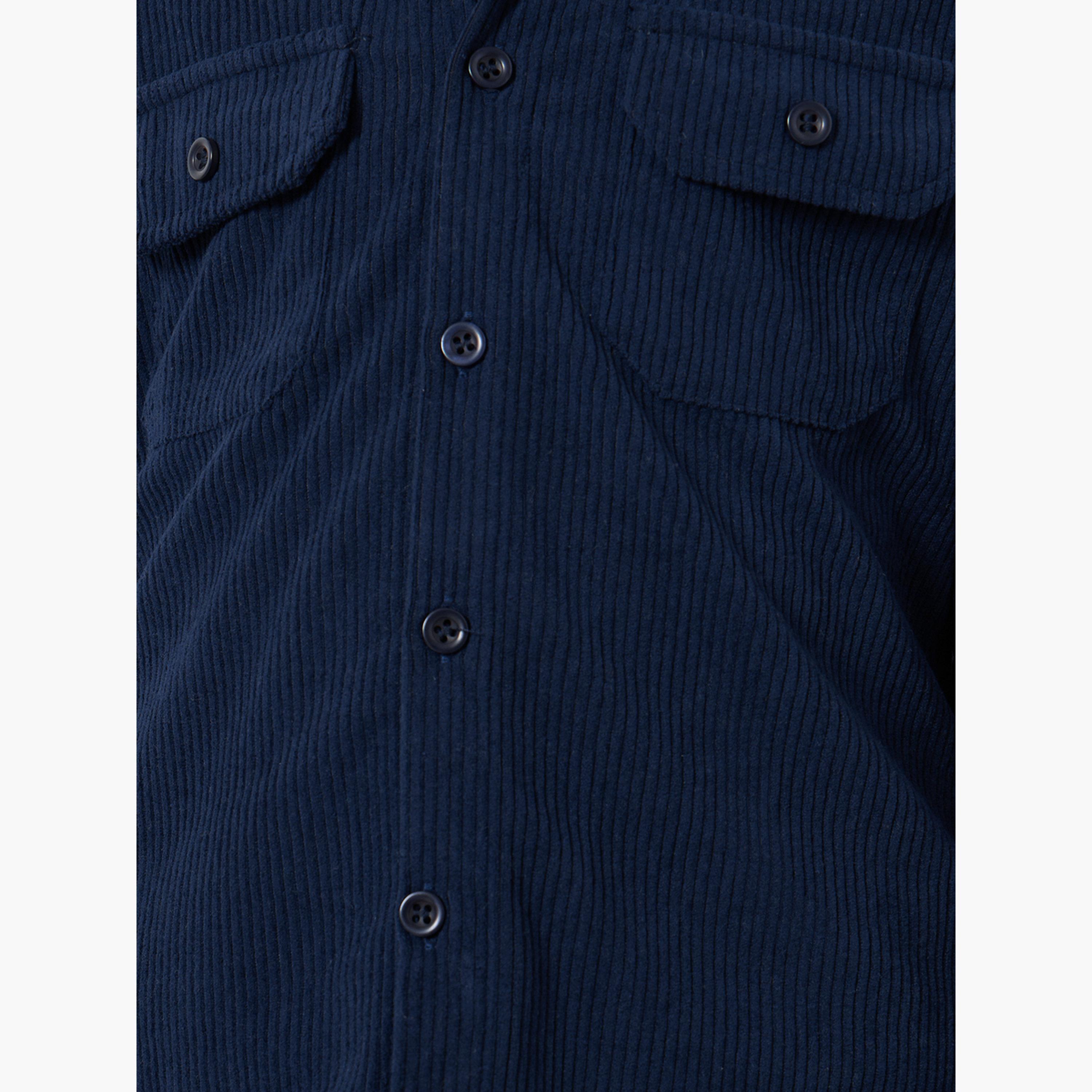 ستايلي - جاكيت بقلنسوة قماش مخملي أزرق داكن للأولاد-boys-clothing-shirts-image-3