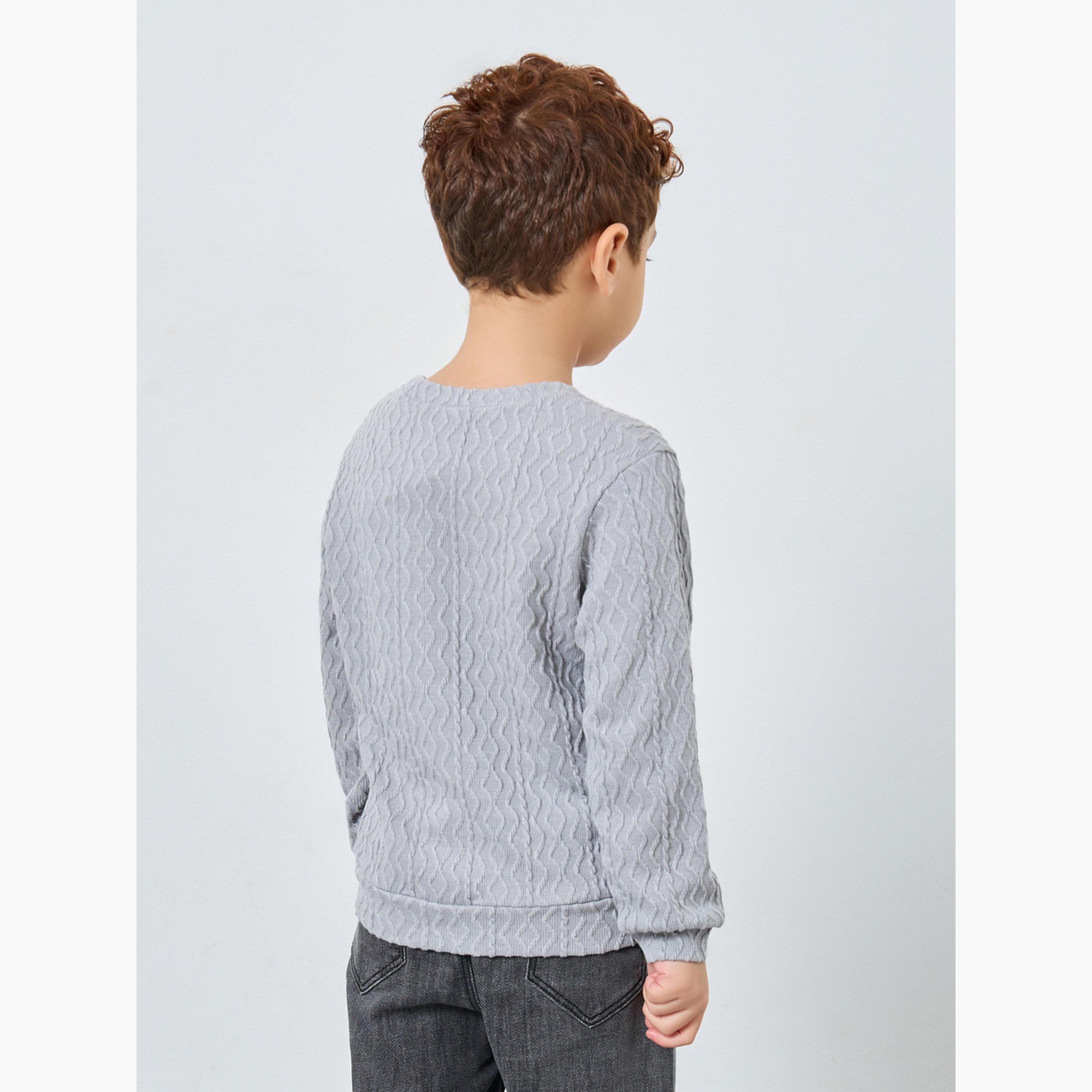ستايلي - سويت شيرت رمادي محبوك للأولاد-boys-clothing-sweatshirts-image-4