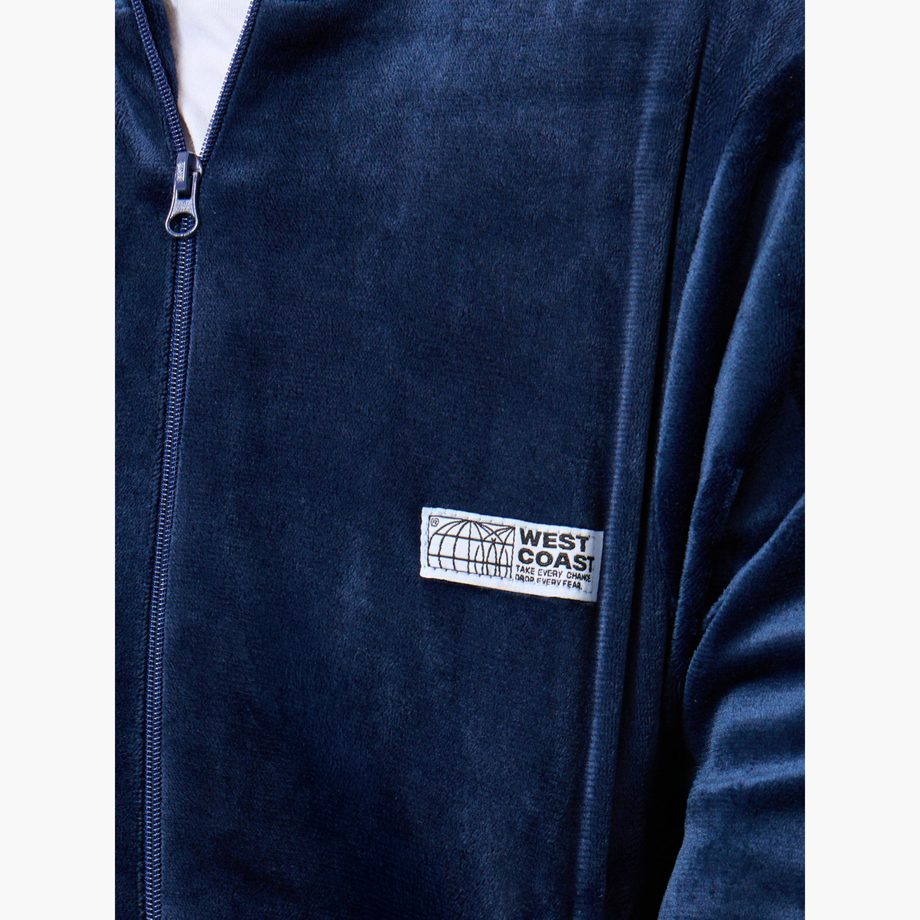 Styli Badge Detail High Neck Long Sleeves Boy's Zip Through Jacket-boys-clothing-jacketsandcoats-image-3