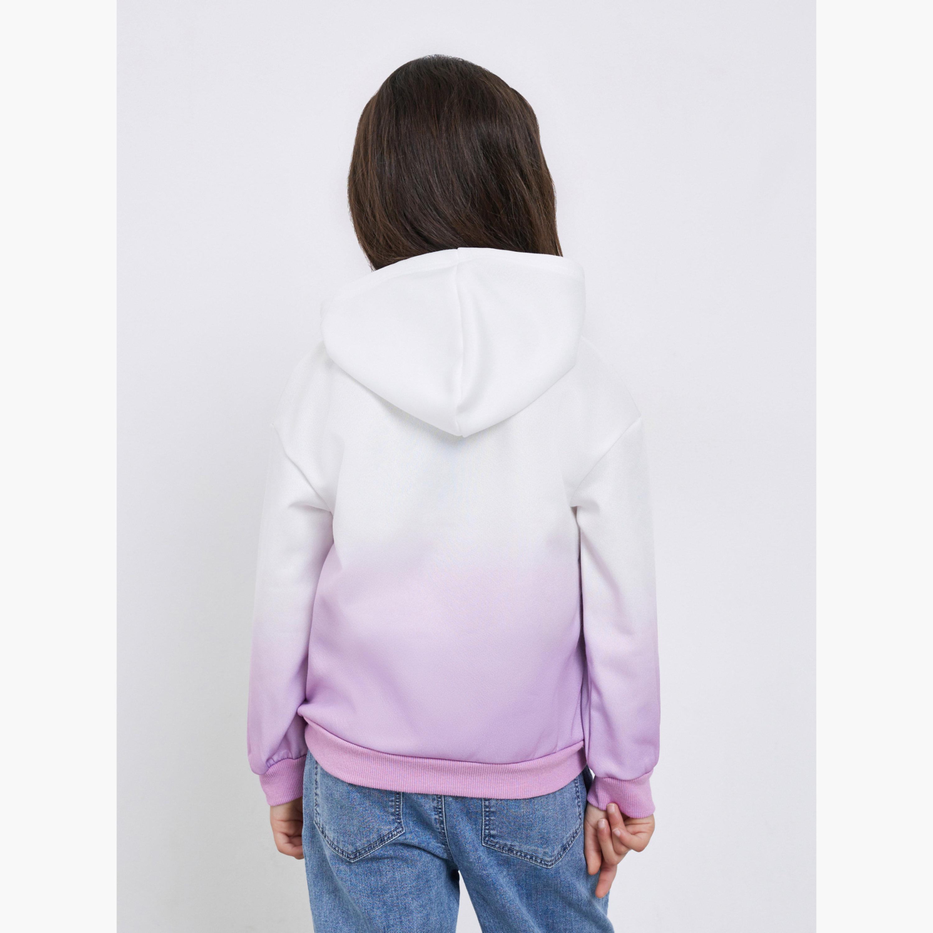 ستايلي - هودي مطبوع عليه شعار صبغ التعادل للبنات-girls-clothing-sweatshirts-image-4