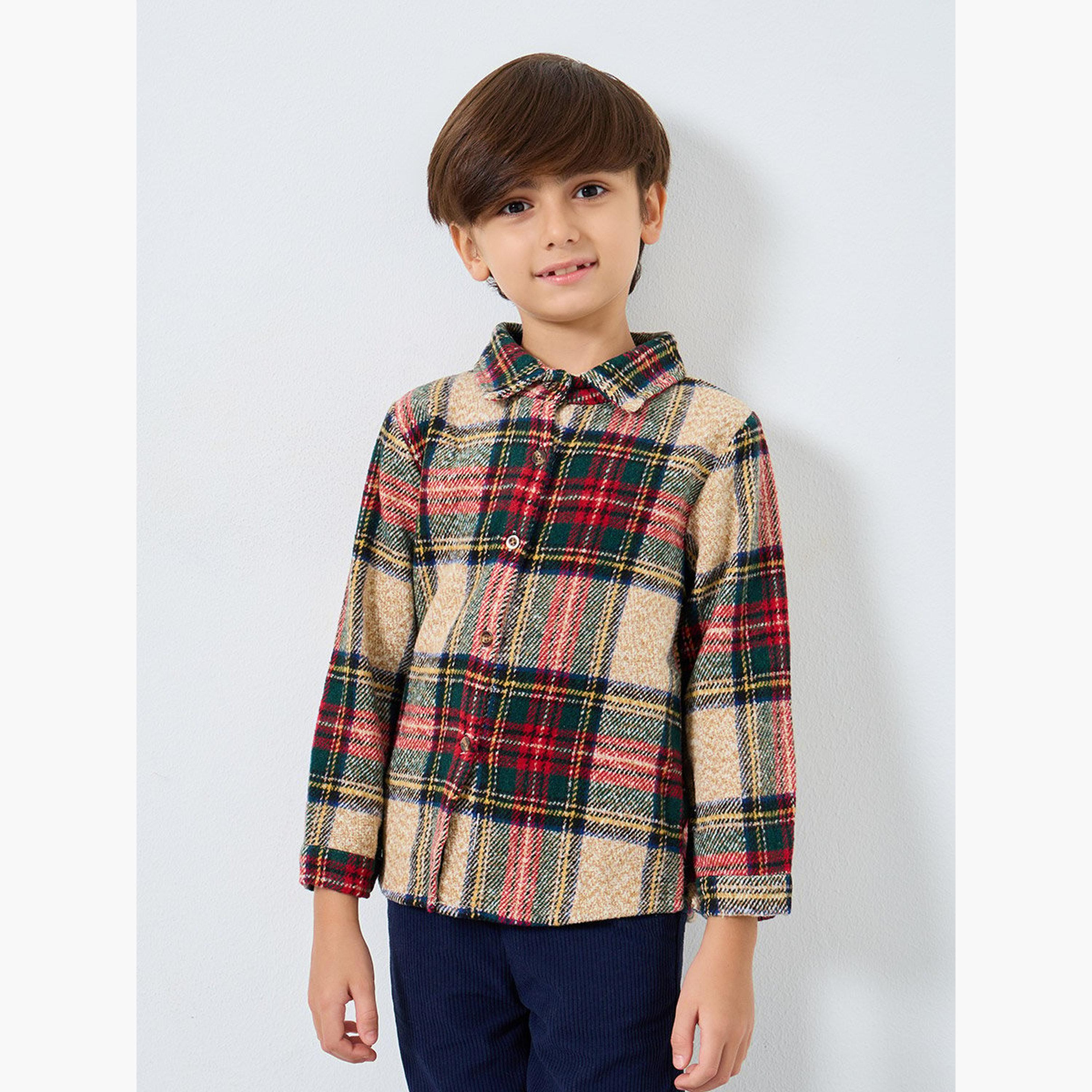ستايلي - قميص متعدد الألوان من الفلانيل للأولاد-boys-clothing-shirts-image-1