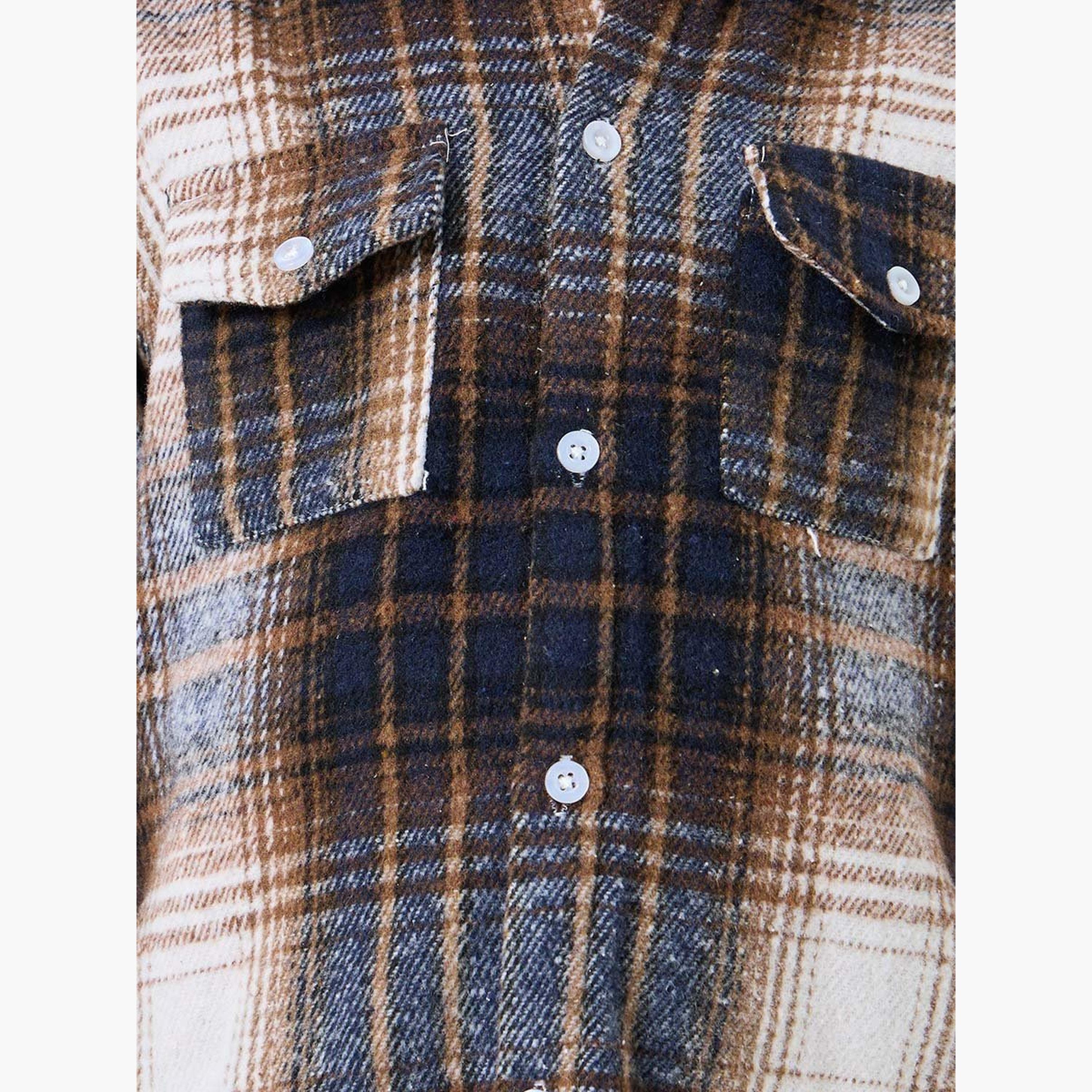 Styli Boys Brown Flannel Checkered Shirt-boys-clothing-shirts-image-3