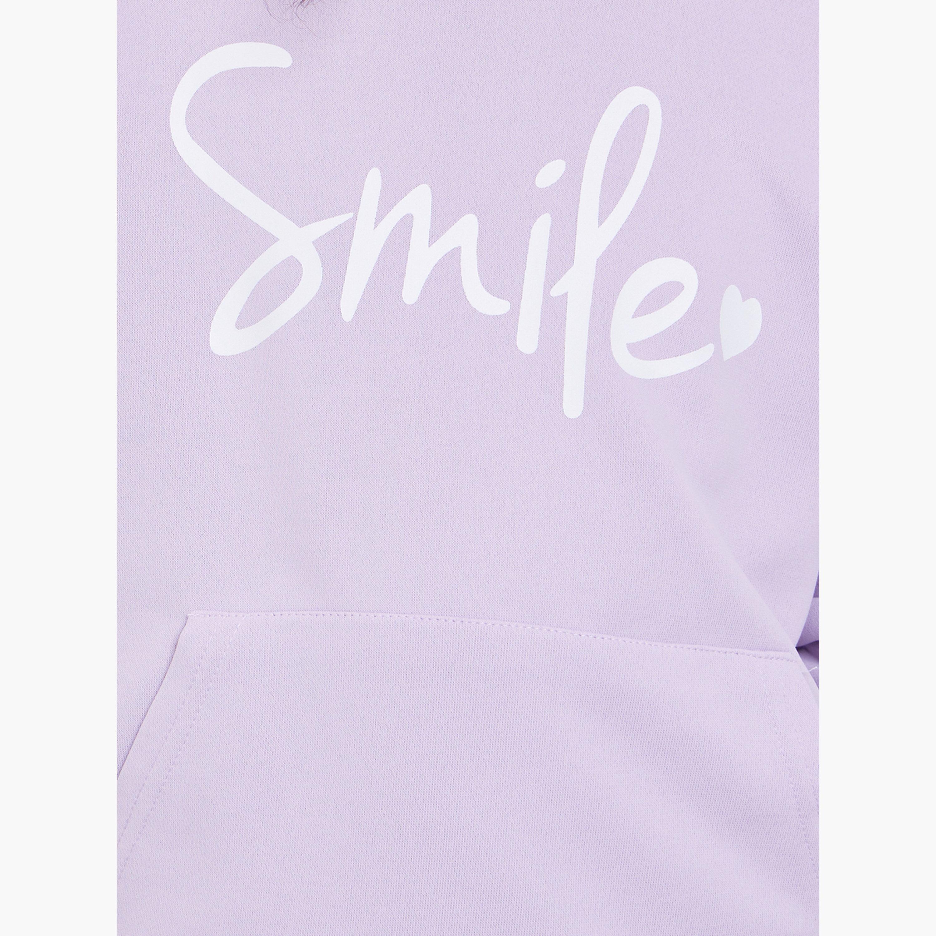 ستايلي - هودي بجيب الكنغر بطبعة خط أرجواني-girls-clothing-sweatshirts-image-3
