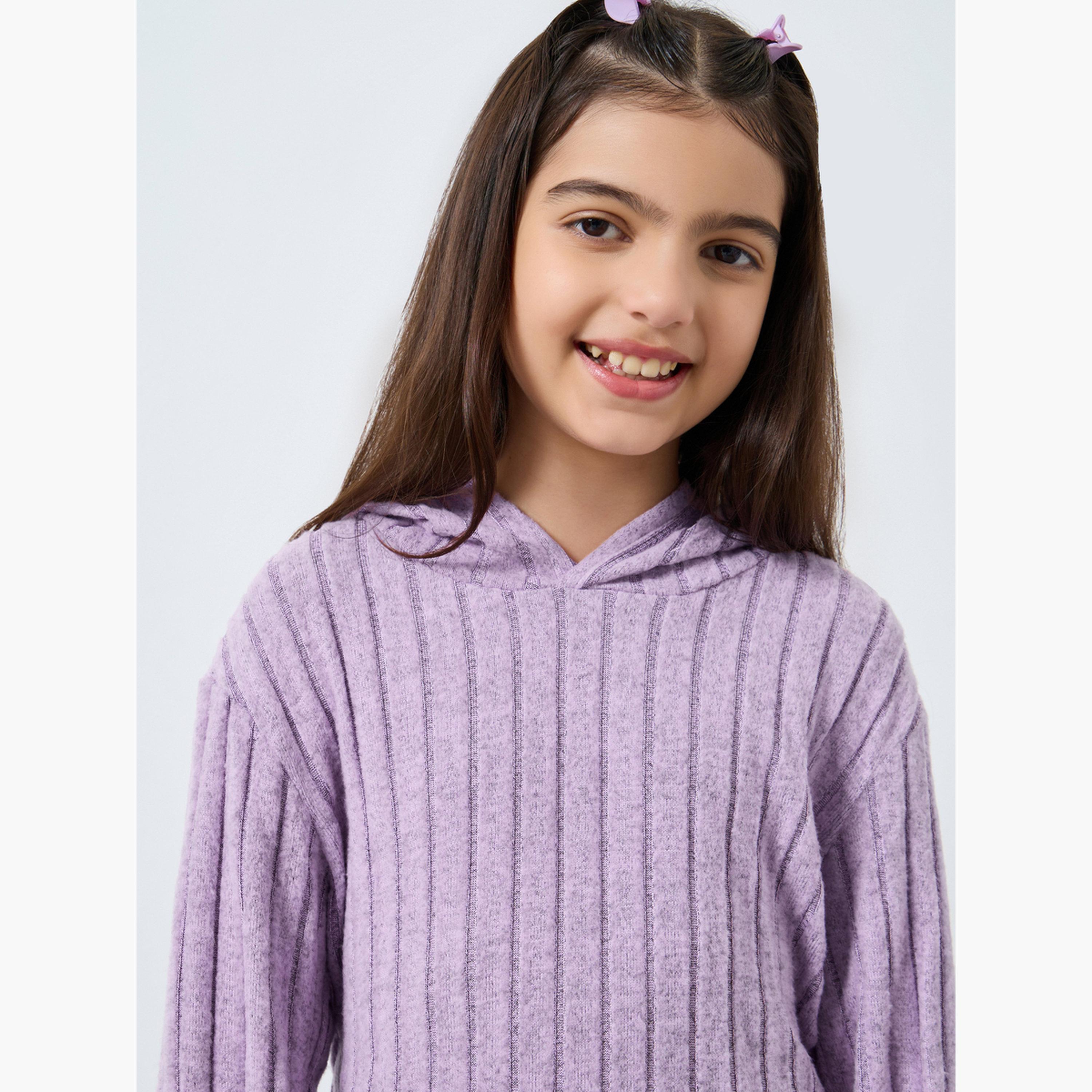 ستايلي - طقم بلوزة محبوكة بغطاء رأس وبنطال ضيق للمراهقين-girls-clothing-setsandcoords-image-3