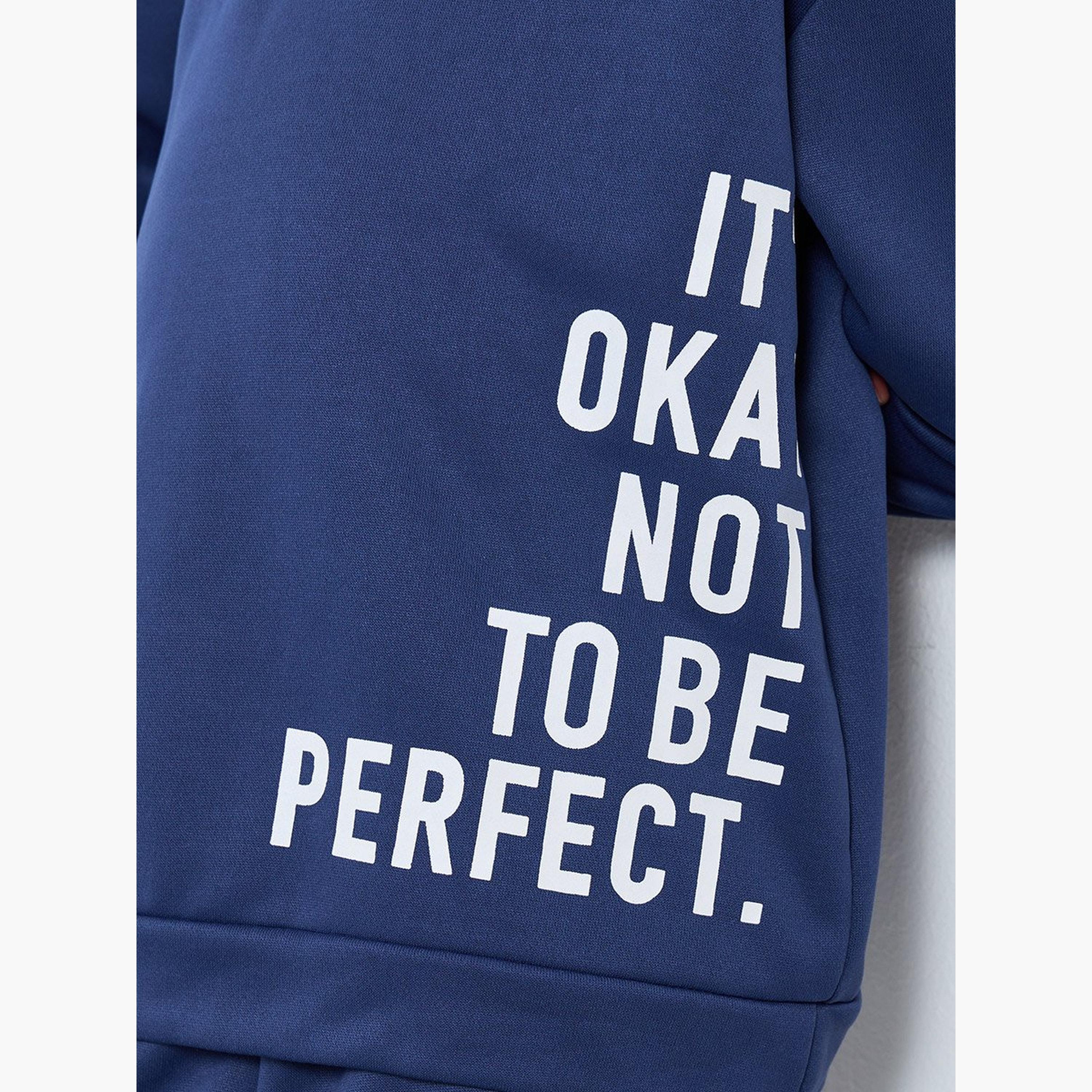 ستايلي - سويت شيرت وبنطال رياضي بطبعة شعار مع شنطة كتف-boys-clothing-setsandcoords-image-4