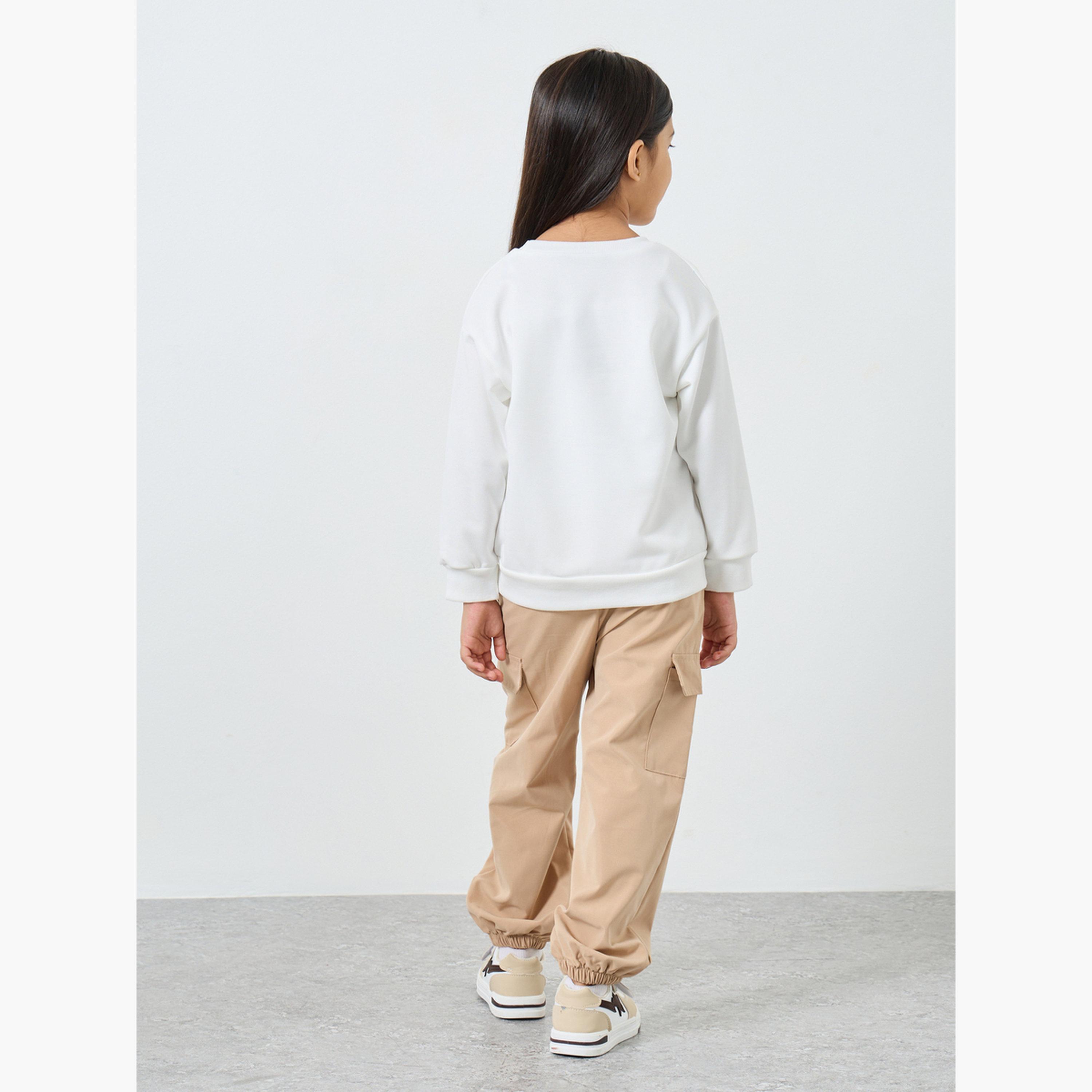Styli Star Graphic Print Sweatshirt and Cargo Pants Set-girls-clothing-setsandcoords-image-5