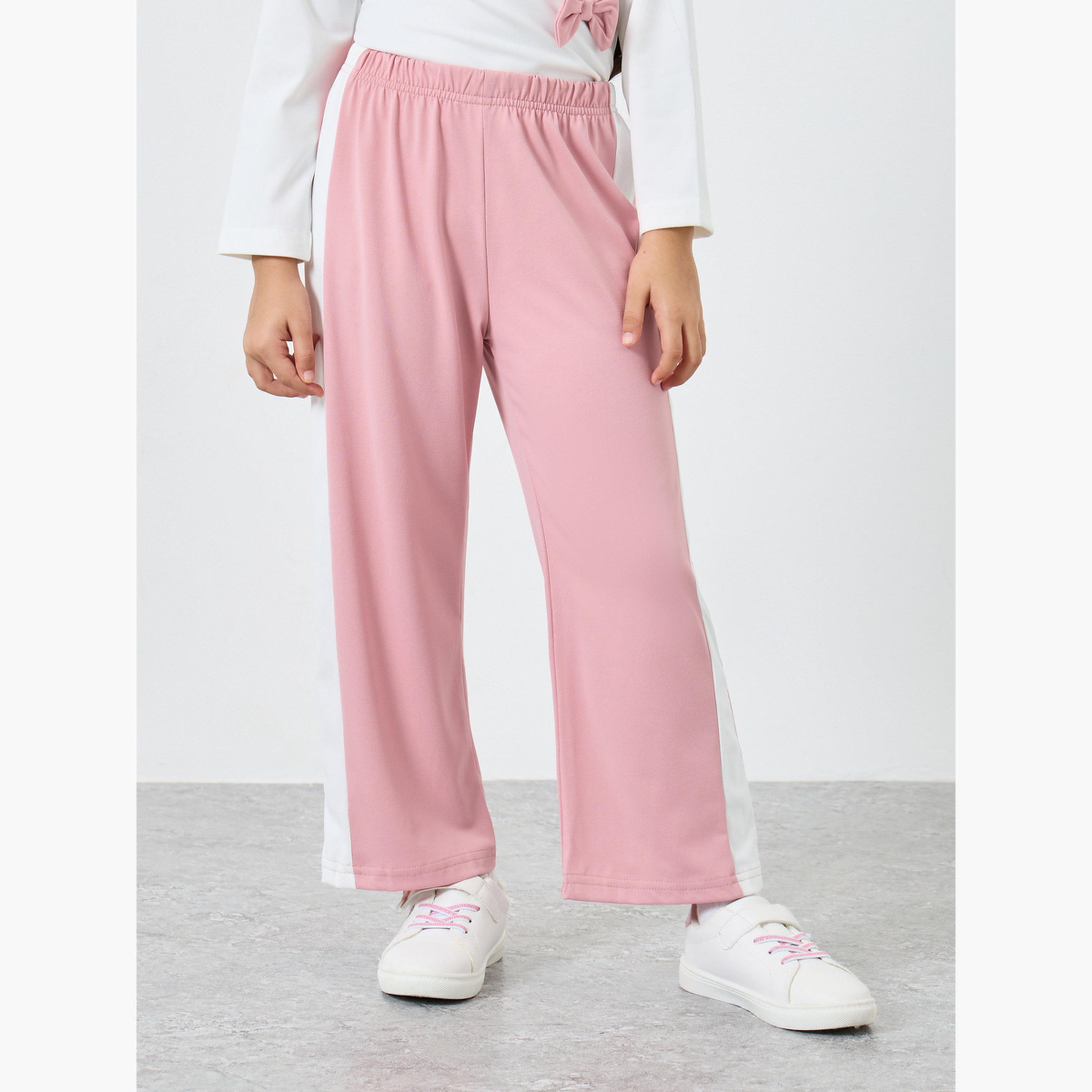 Styli Bow Detail Top and Wide Leg Joggers Set-girls-clothing-setsandcoords-image-4